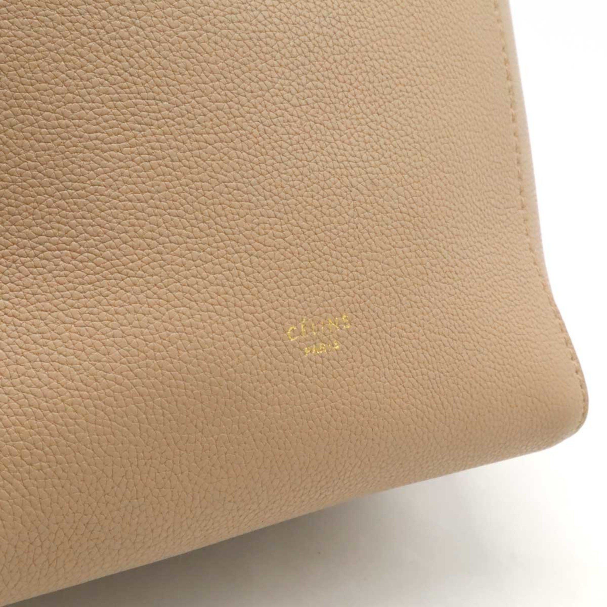 Celine CELINE Sangle Bucket Small Shoulder Bag Leather Beige 189303 Size ONE SIZE - 9 Thumbnail