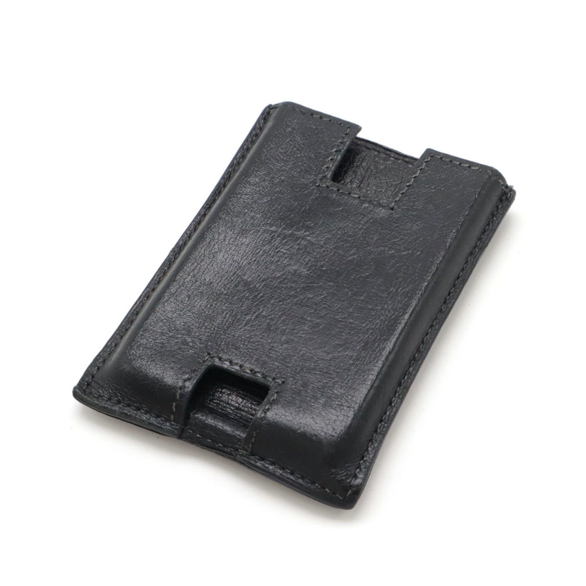 Hermes HERMES Rodring Card Case Business Holder Pass Leather Black □F Stamp Size ONE SIZE - 3 Thumbnail