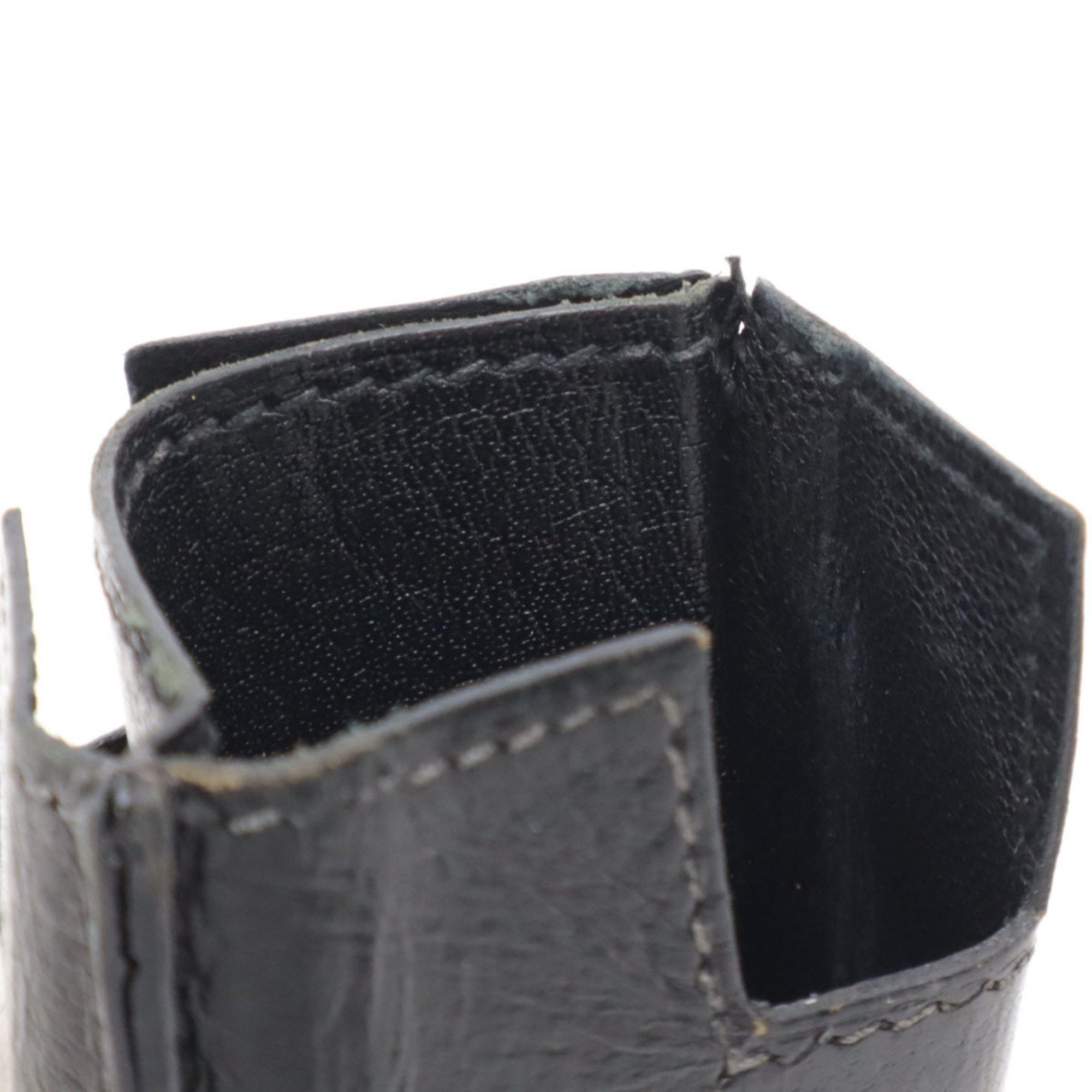 Hermes HERMES Rodring Card Case Business Holder Pass Leather Black □F Stamp Size ONE SIZE - 6 Thumbnail