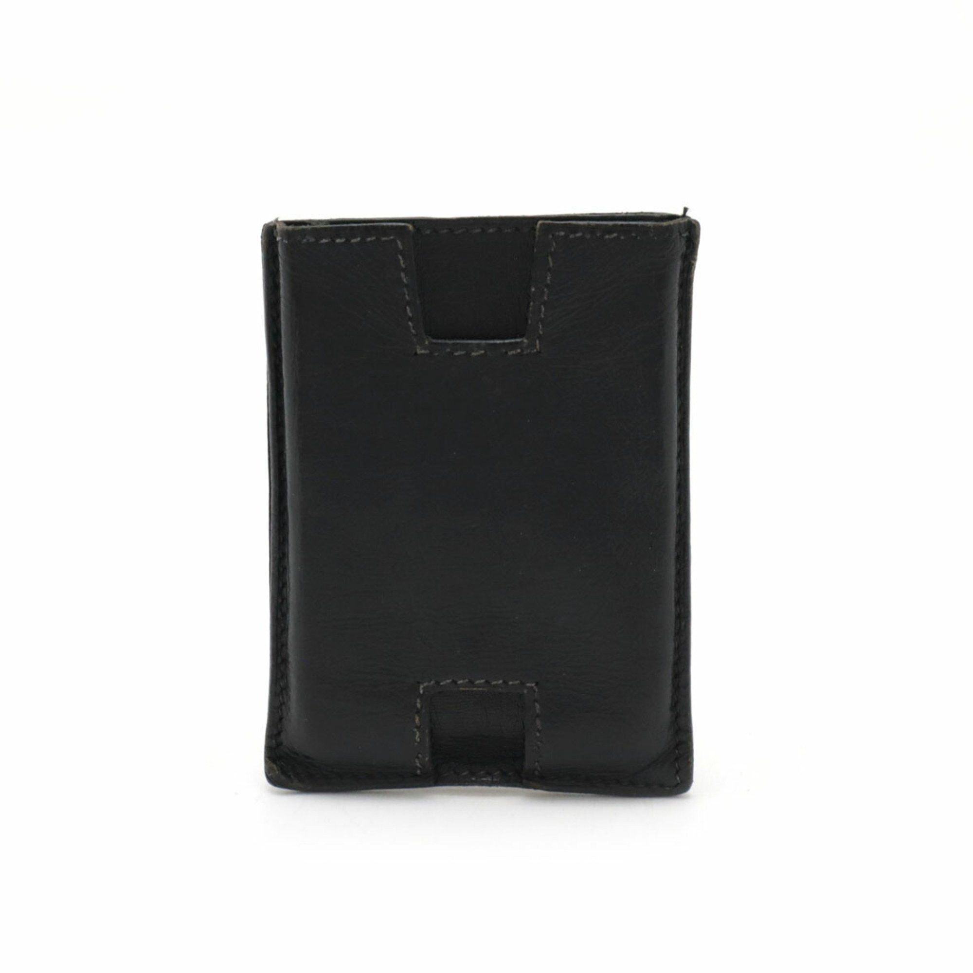 Hermes HERMES Rodring Card Case Business Holder Pass Leather Black □F Stamp Size ONE SIZE - 2 Thumbnail