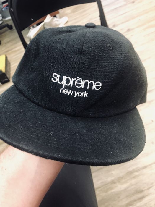 Supreme Napped Canvas Classic Logo 6-panel Cap | Grailed