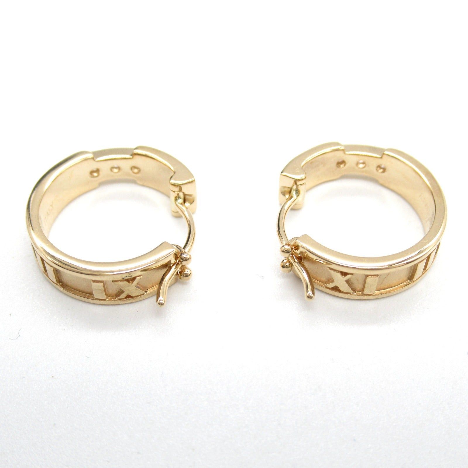 Tiffany & Co. Tiffany Co Atlas Earrings Diamond K18Pg (Pink Gold) Clear Size ONE SIZE - 3 Thumbnail
