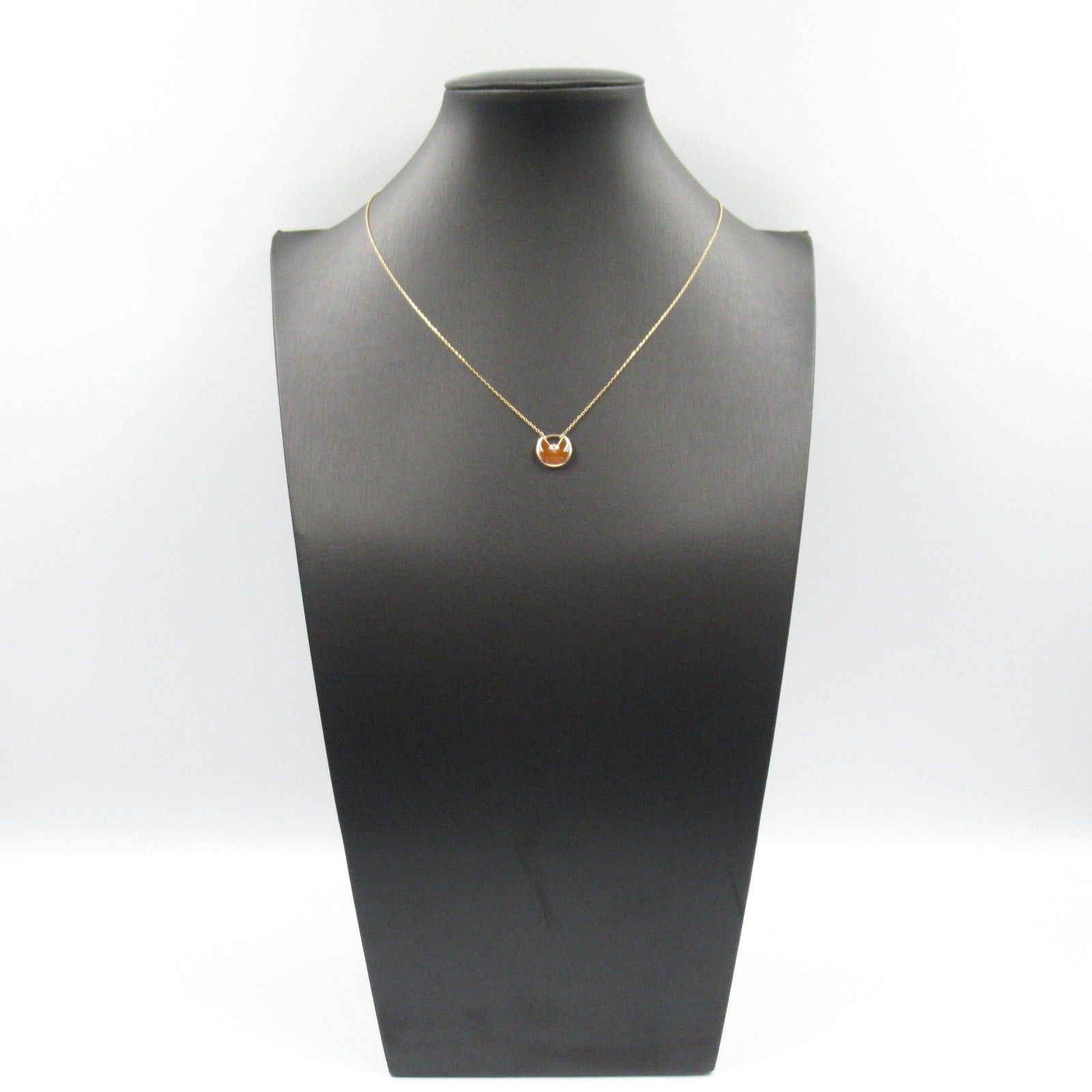 Cartier Cartier Amulet De Cartier Necklace Carnelian K18Pg (Pink Gold) Diamond Clear Orange Size ONE SIZE - 7 Thumbnail