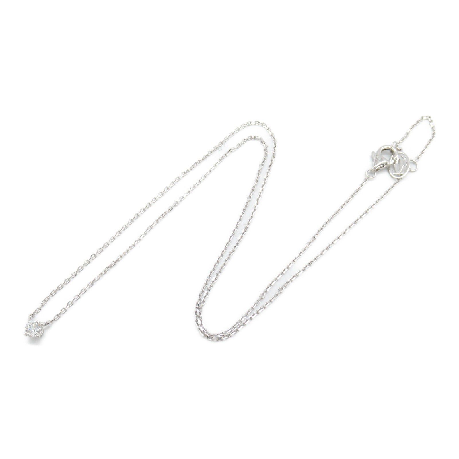 Cartier Cartier 1895 Solitaire Necklace K18Wg (White Gold) Diamond Clear Size ONE SIZE - 3 Thumbnail