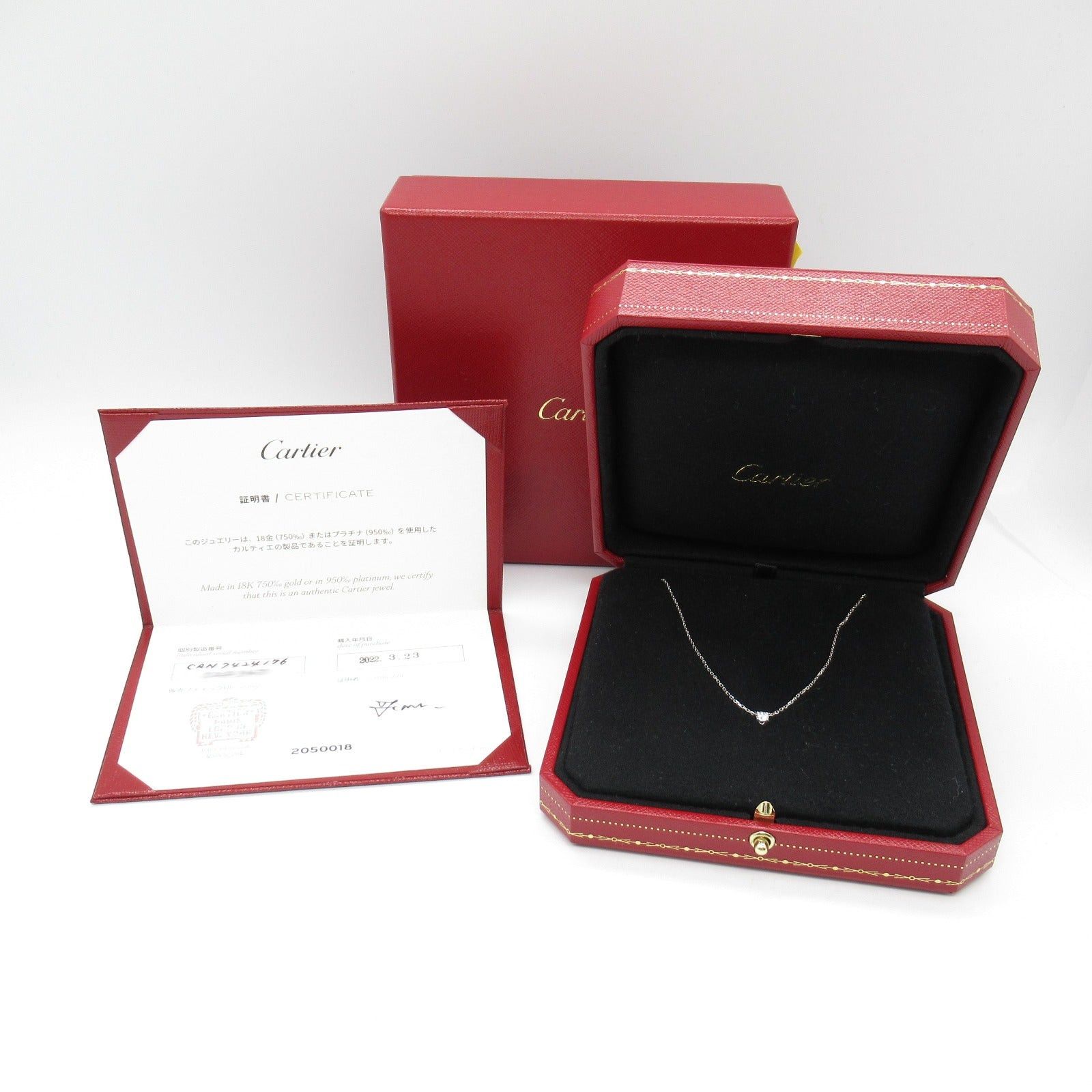 Cartier Cartier 1895 Solitaire Necklace K18Wg (White Gold) Diamond Clear Size ONE SIZE - 6 Thumbnail