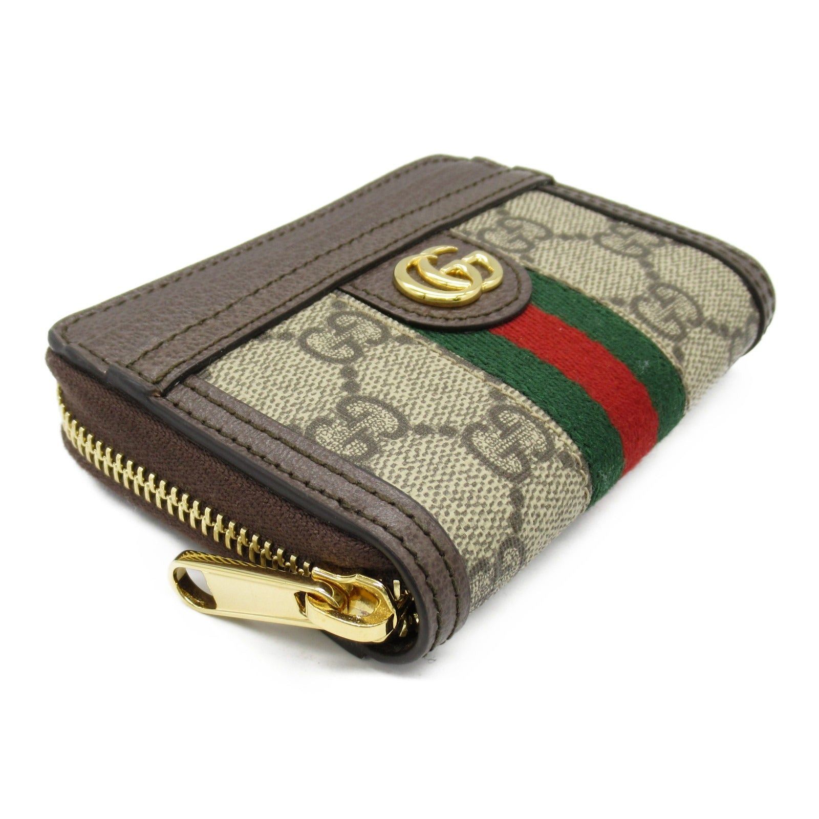 Gucci Gucci Ophidia Card Case Coated Canvas Leather Brown Beige Size ONE SIZE - 3 Thumbnail