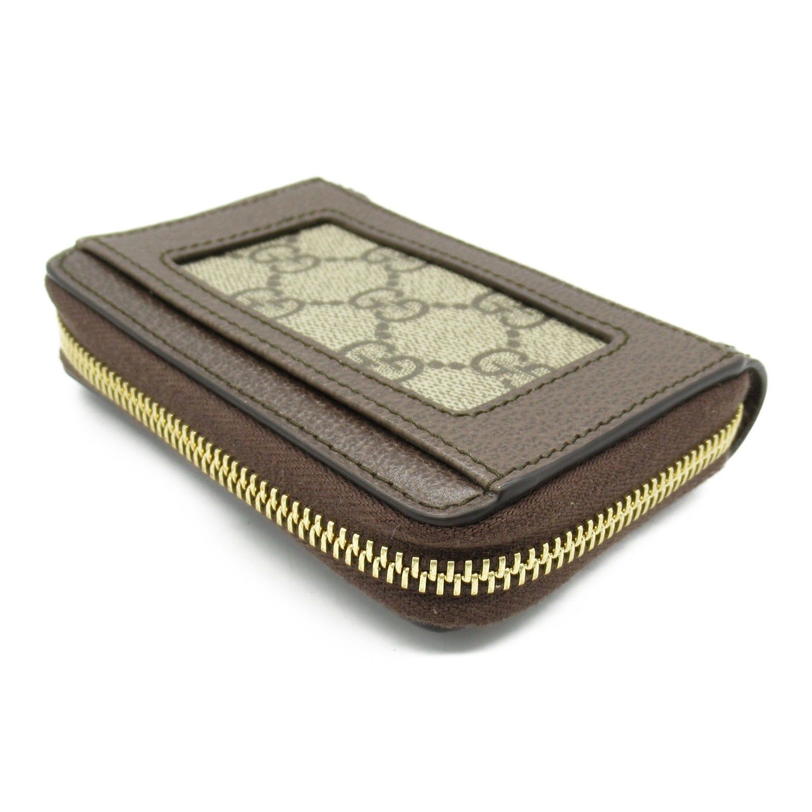 Gucci Gucci Ophidia Card Case Coated Canvas Leather Brown Beige Size ONE SIZE - 4 Thumbnail