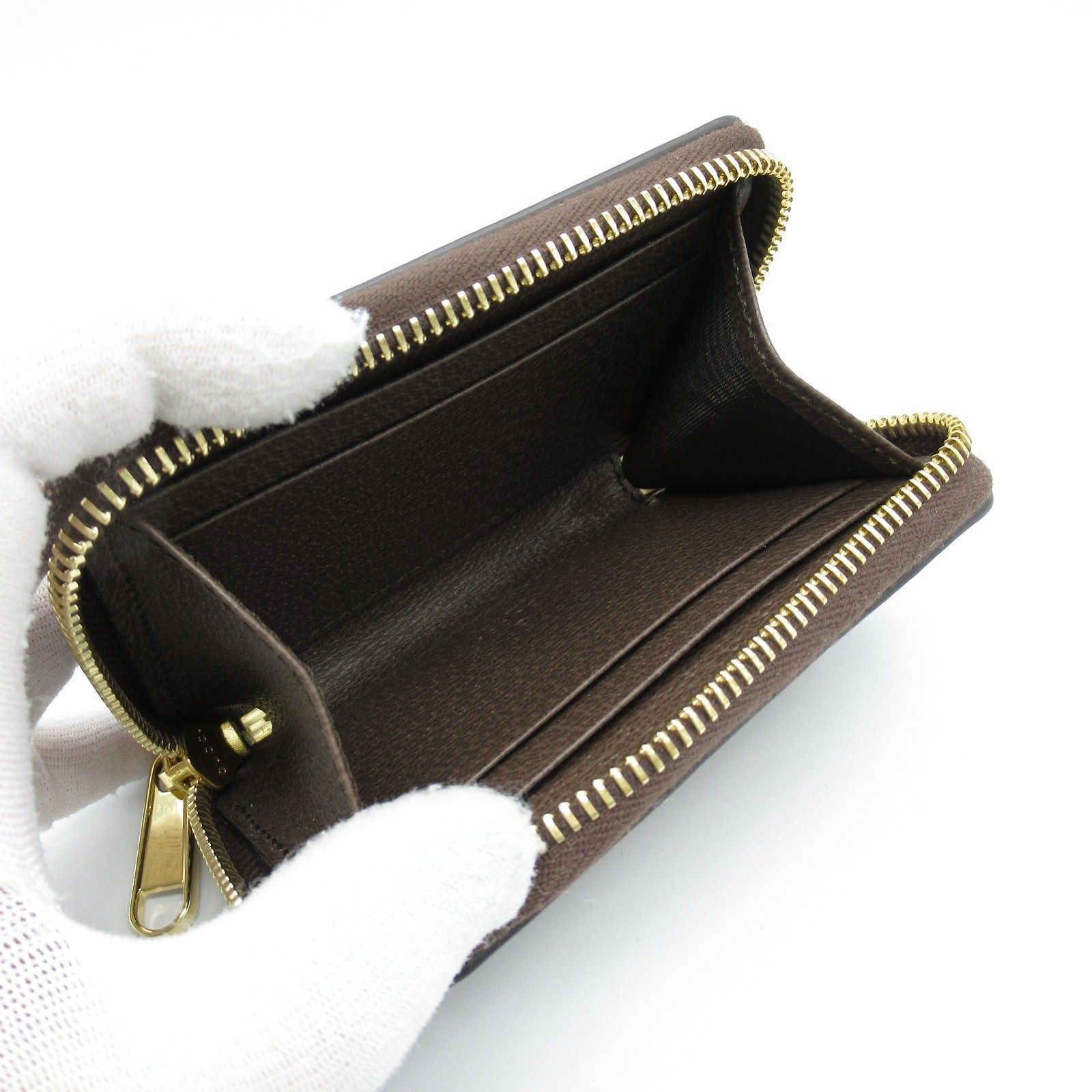 Gucci Gucci Ophidia Card Case Coated Canvas Leather Brown Beige Size ONE SIZE - 5 Thumbnail