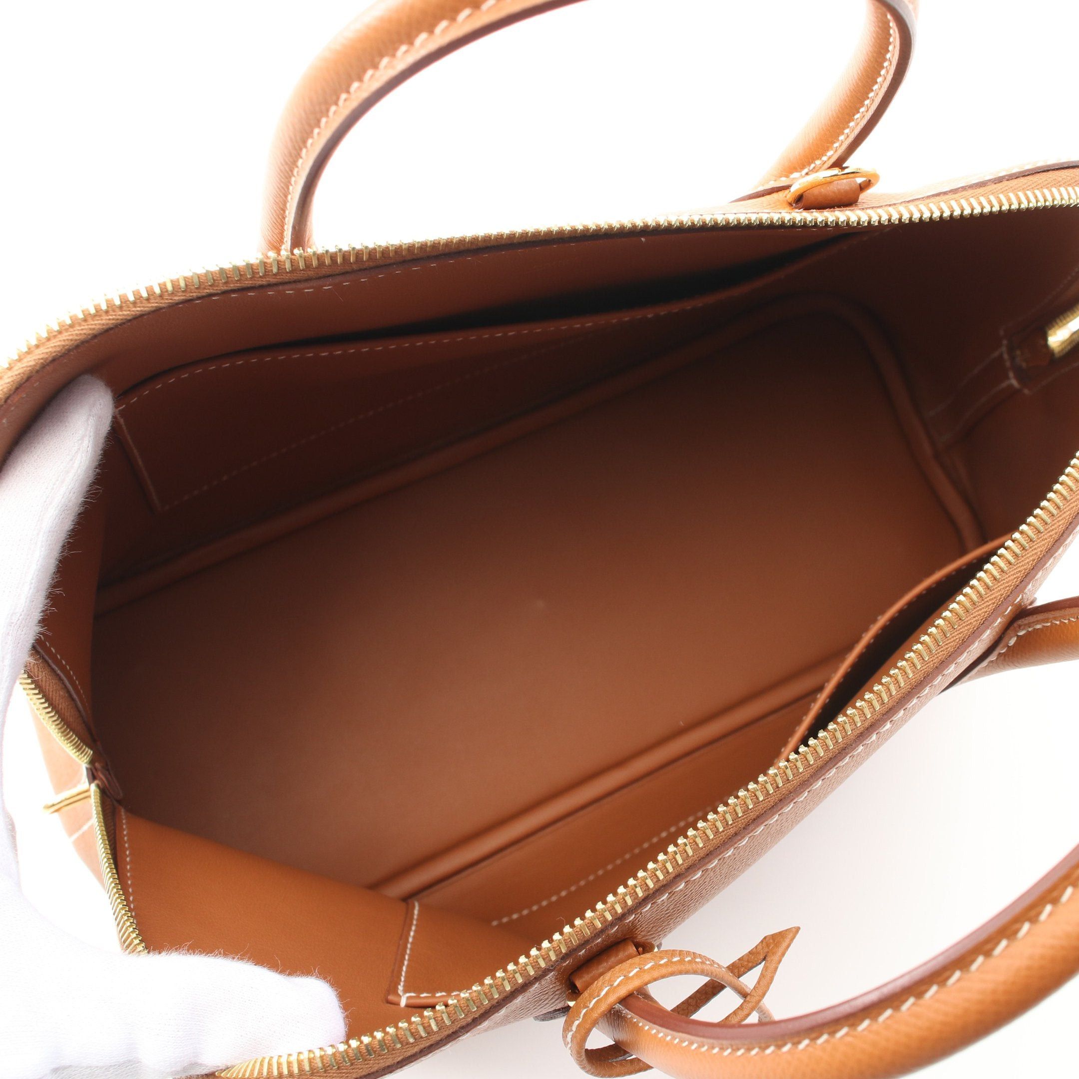 Hermes Hermes Bolide 1923 30 Gold Handbag Veau Epsom Light Brown Hardware Z Stamp Size ONE SIZE - 3 Thumbnail