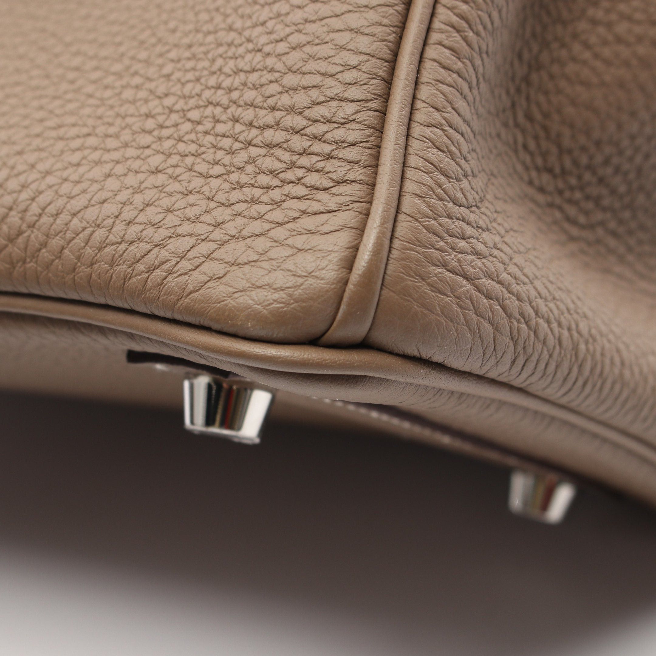 Hermes Hermes Birkin 25 Etoupe Handbag Togo Gray Beige Silver Hardware Z Stamp Size ONE SIZE - 8 Thumbnail