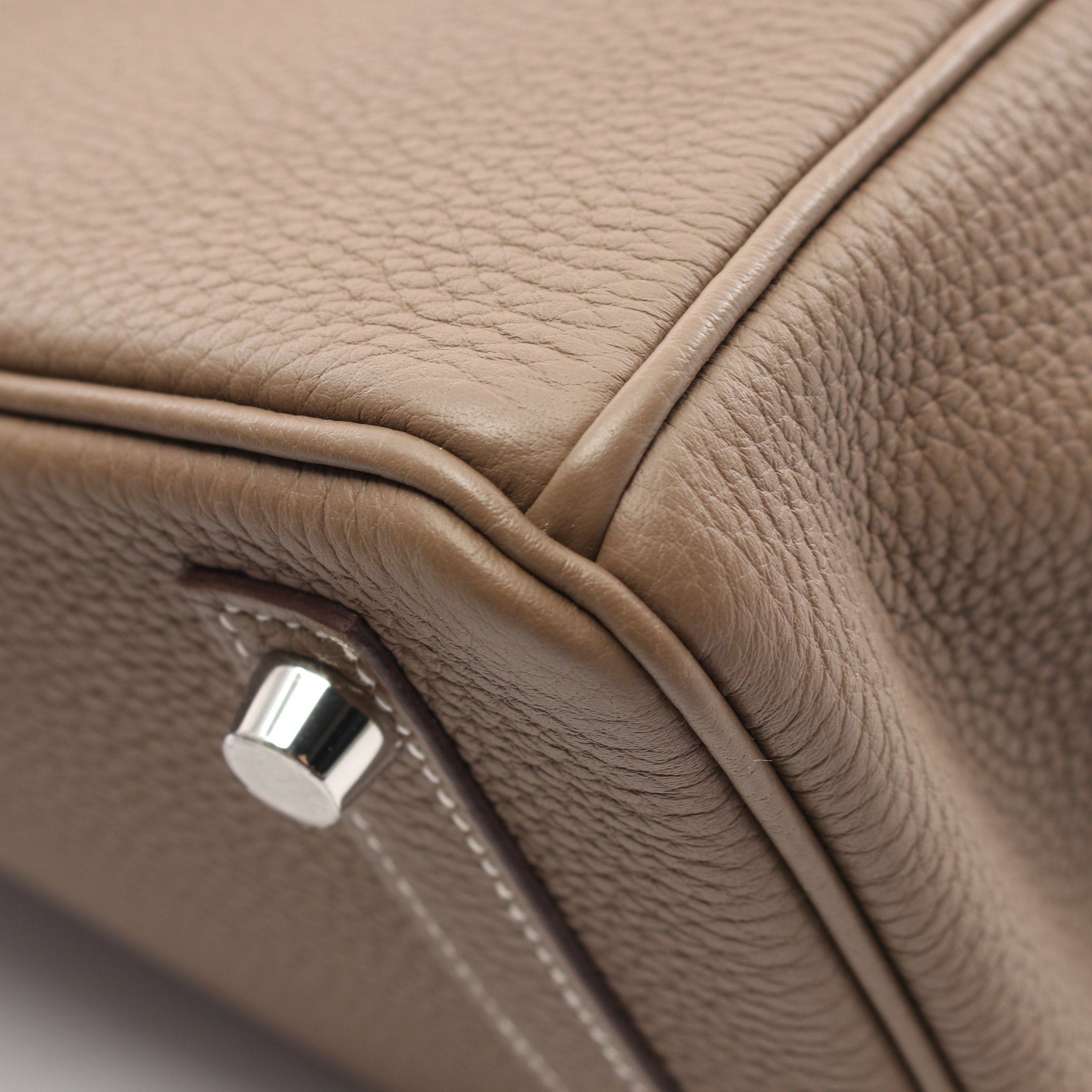 Hermes Hermes Birkin 25 Etoupe Handbag Togo Gray Beige Silver Hardware Z Stamp Size ONE SIZE - 9 Thumbnail