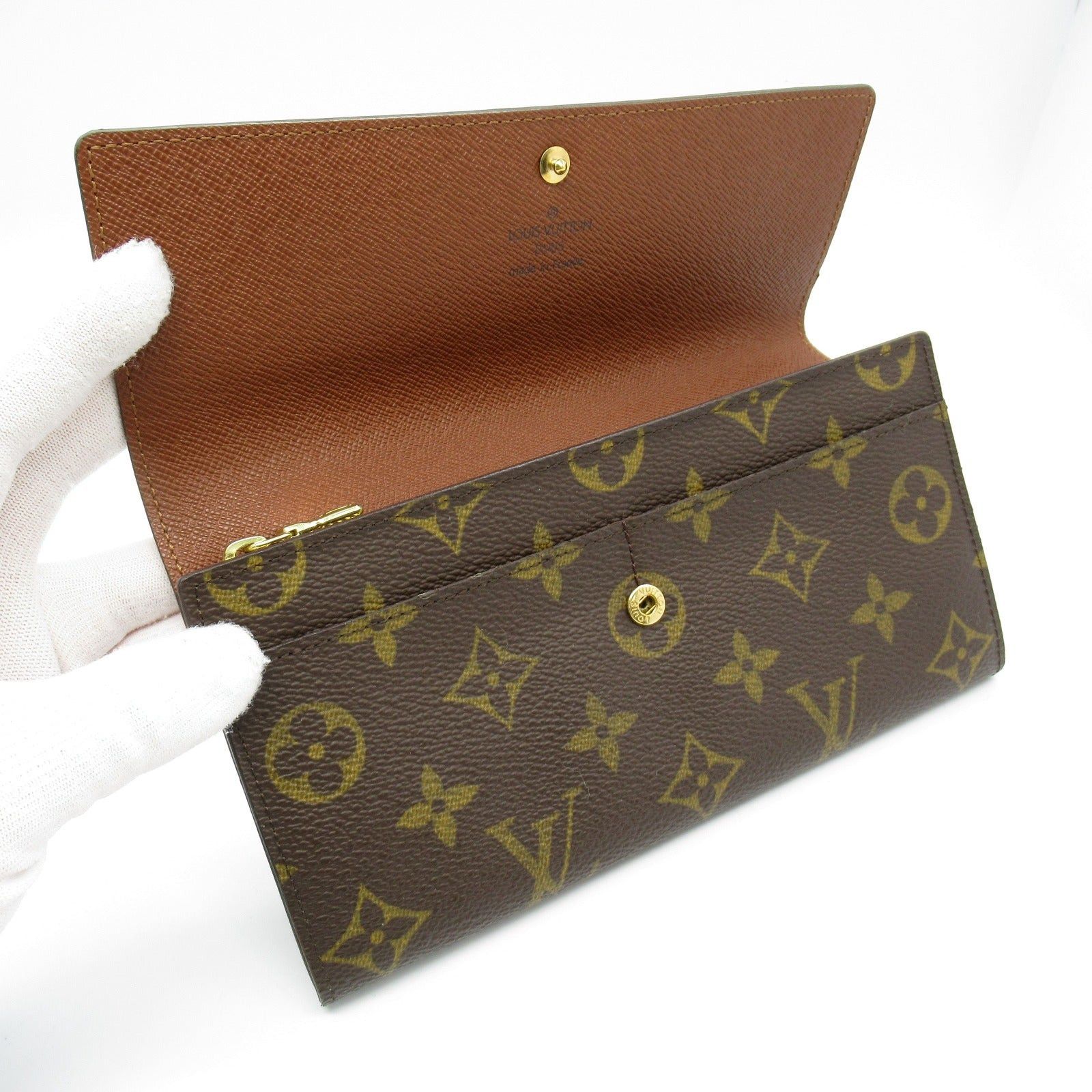Louis Vuitton Louis Vuitton Pochette Porto Mone Credit Bi-Fold Long Wallet Coated Canvas Monogram Brown Size ONE SIZE - 6 Thumbnail
