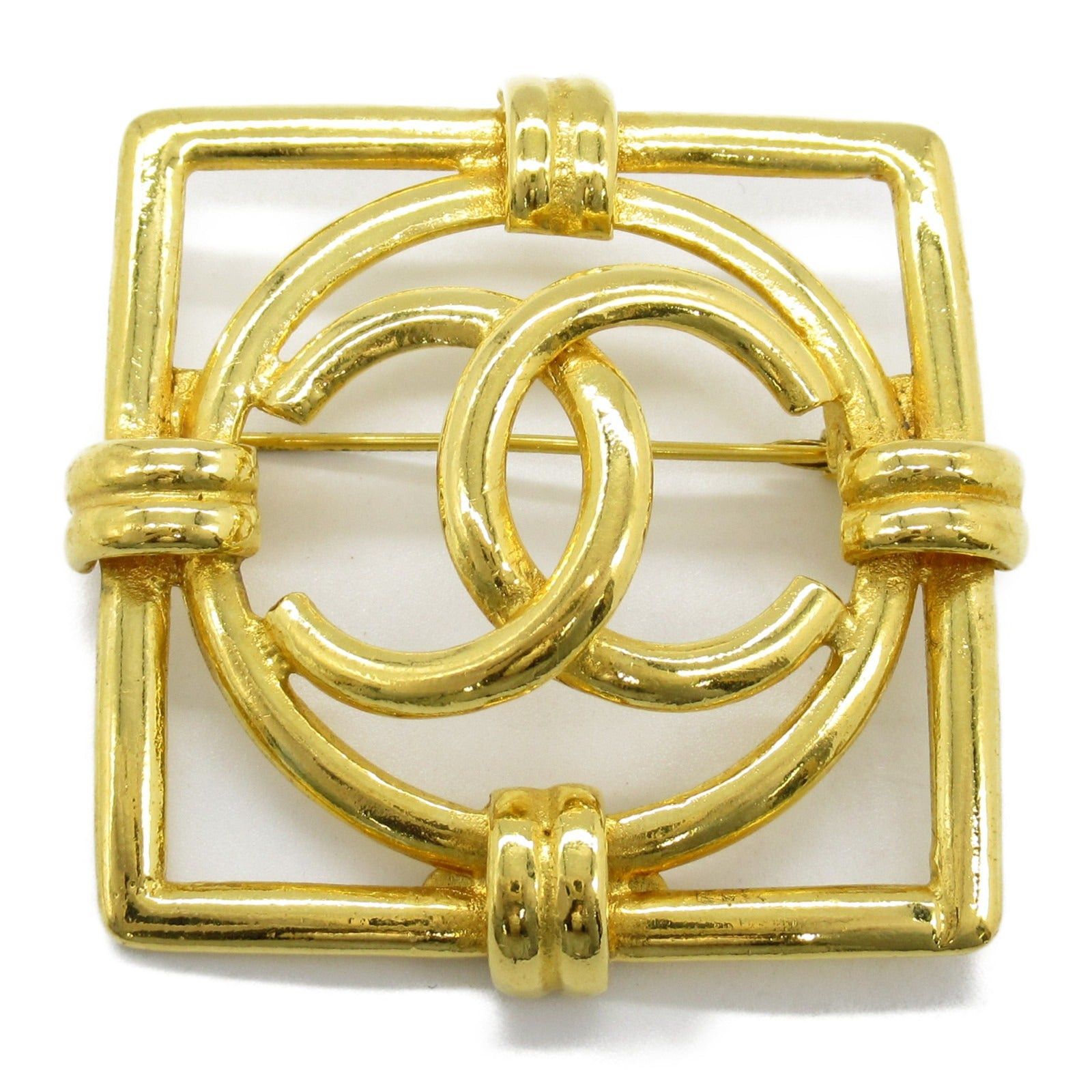Chanel Coco Mark Brooch Gp (Gold Plated) Gold