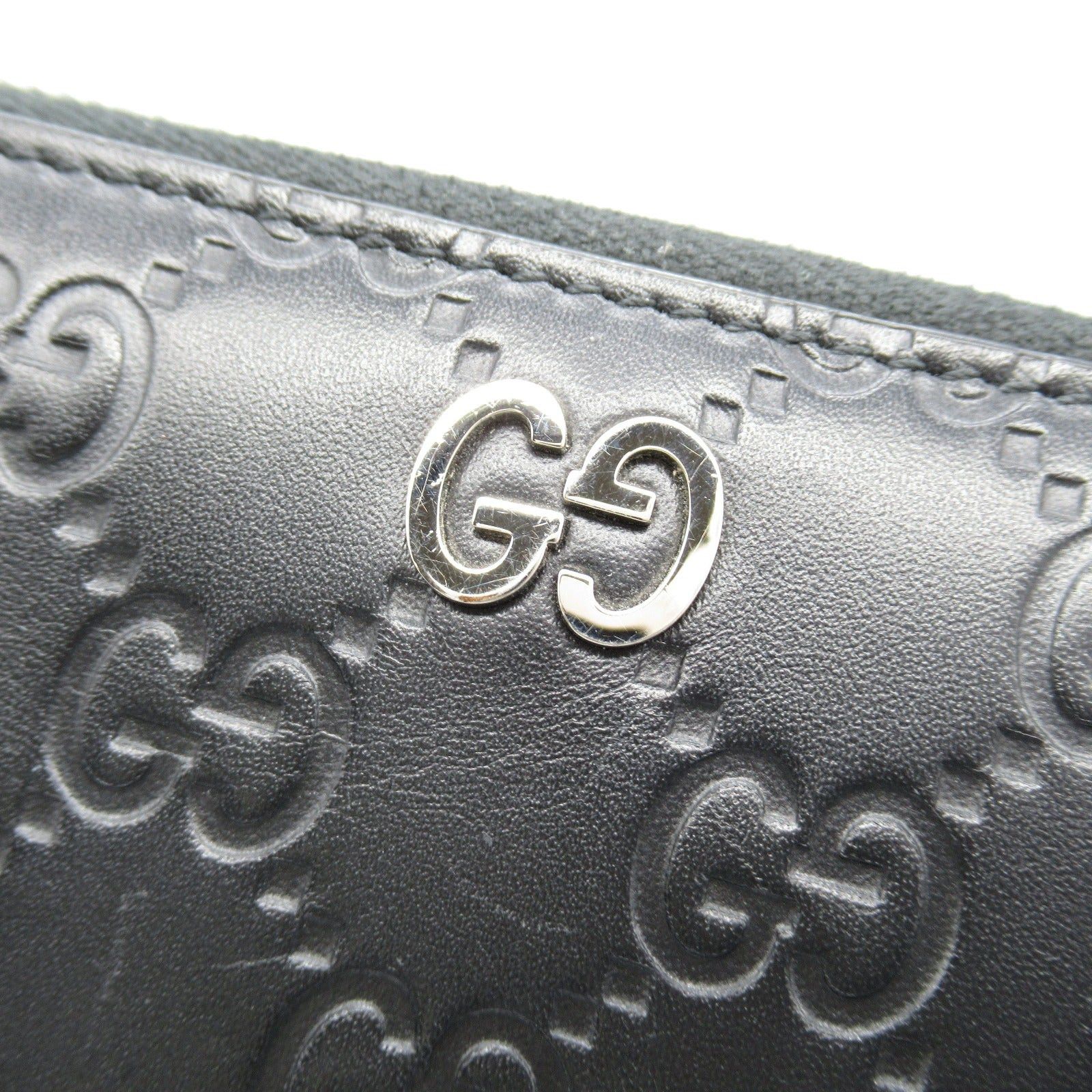 Gucci Gucci Gucci Sima Round Long Wallet Zipper Leather Black Size ONE SIZE - 9 Thumbnail