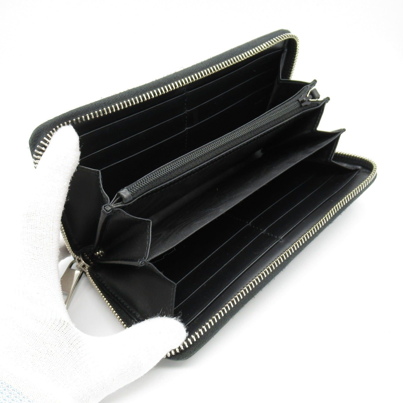 Gucci Gucci Gucci Sima Round Long Wallet Zipper Leather Black Size ONE SIZE - 5 Thumbnail