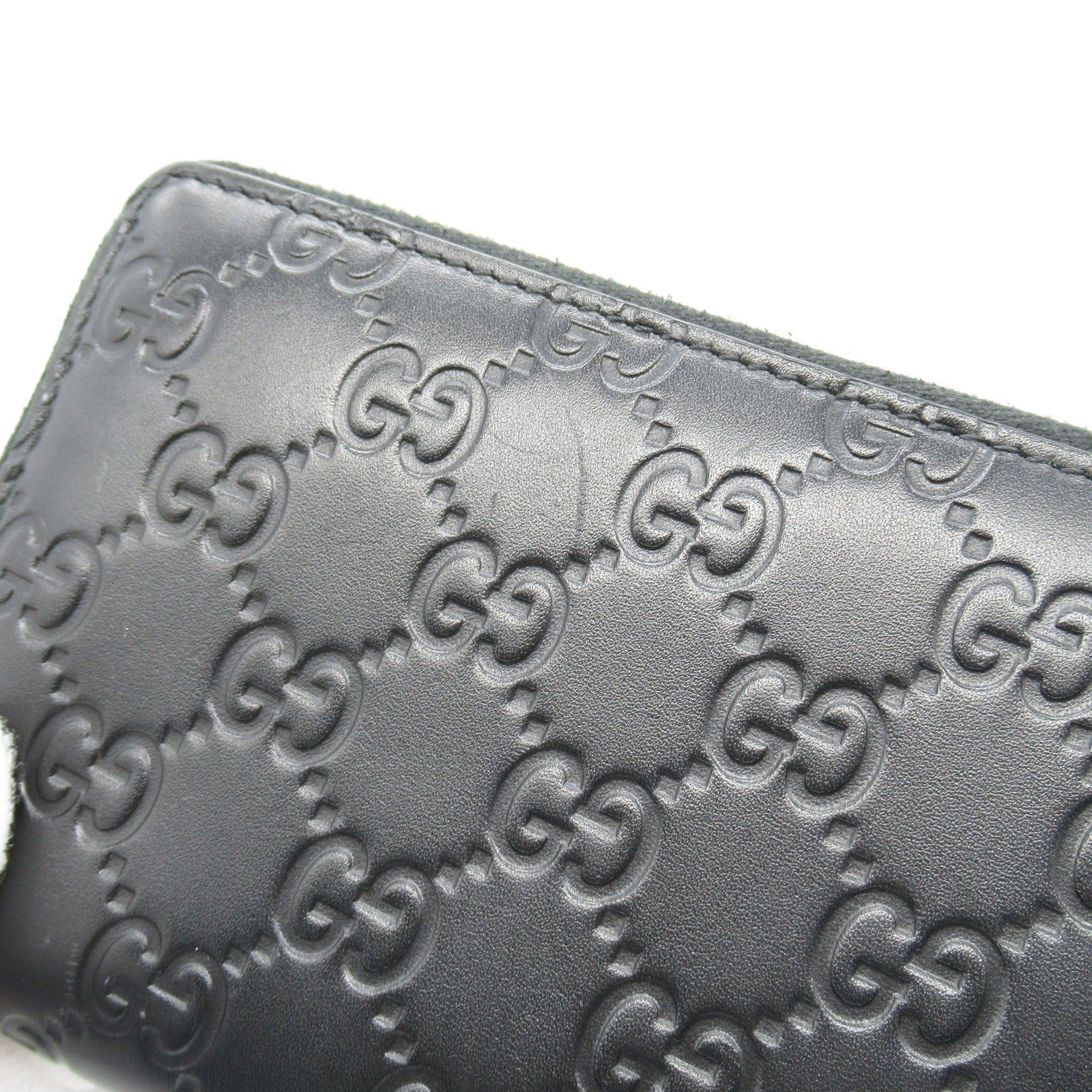 Gucci Gucci Gucci Sima Round Long Wallet Zipper Leather Black Size ONE SIZE - 11 Thumbnail