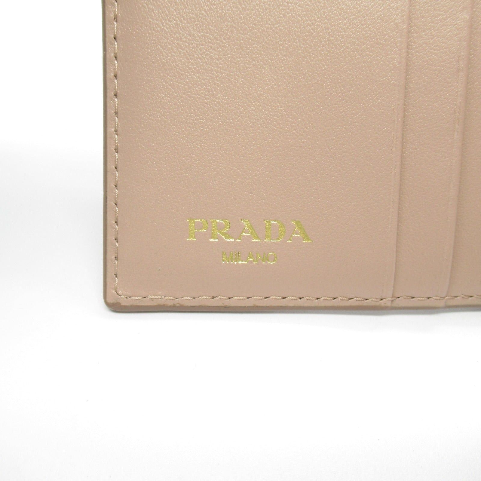 Prada Prada Trifold Wallet Saffiano Leather Beige Pink Size ONE SIZE - 6 Thumbnail