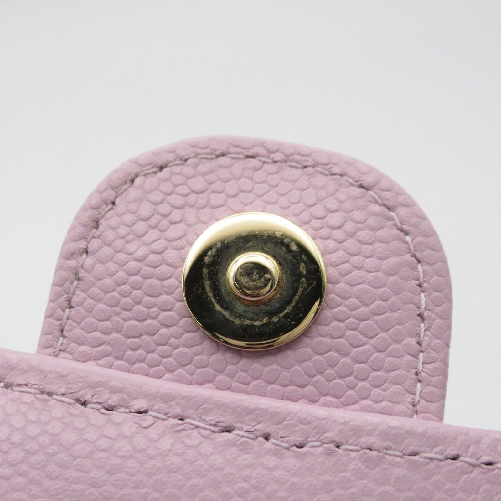 Chanel Chanel Matelasse With Chain Card Holder Shoulder Key Ring Caviar Skin (Grained Calf) Purple Lavender Gold Hardware Size ONE SIZE - 11 Thumbnail