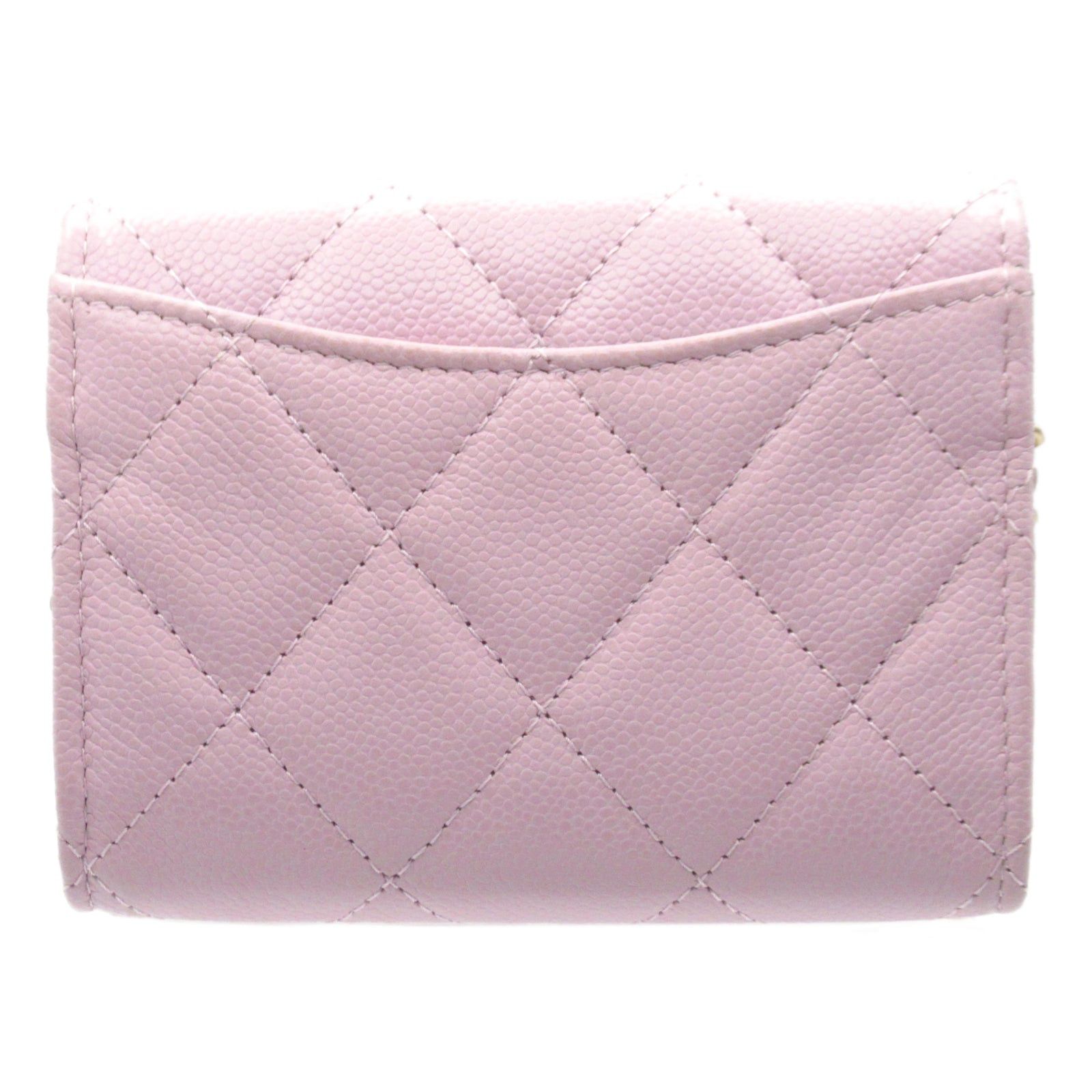 Chanel Chanel Matelasse With Chain Card Holder Shoulder Key Ring Caviar Skin (Grained Calf) Purple Lavender Gold Hardware Size ONE SIZE - 2 Thumbnail