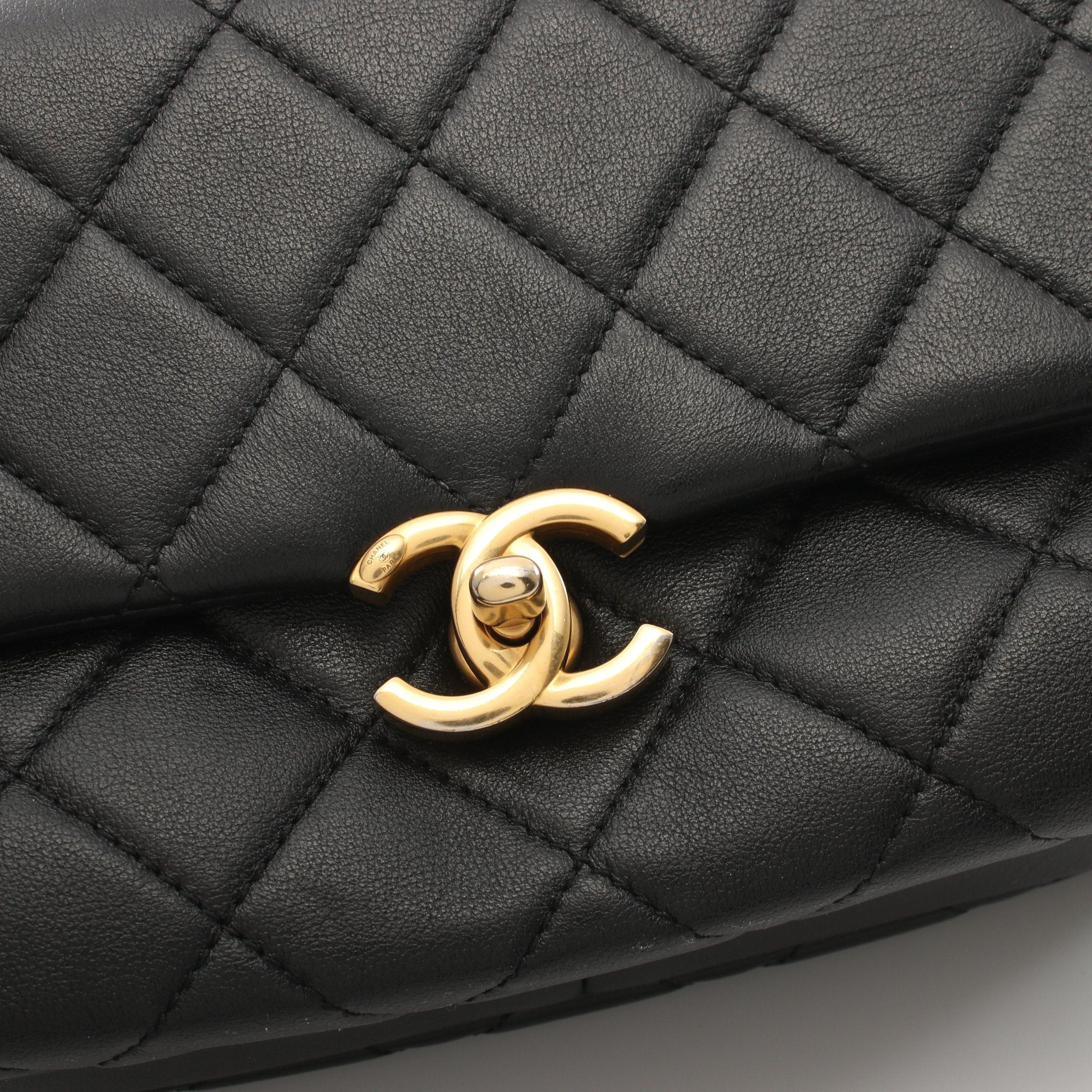 Chanel Chanel Matelasse Chain Shoulder Bag Lambskin Black Gold Hardware Size ONE SIZE - 10 Thumbnail