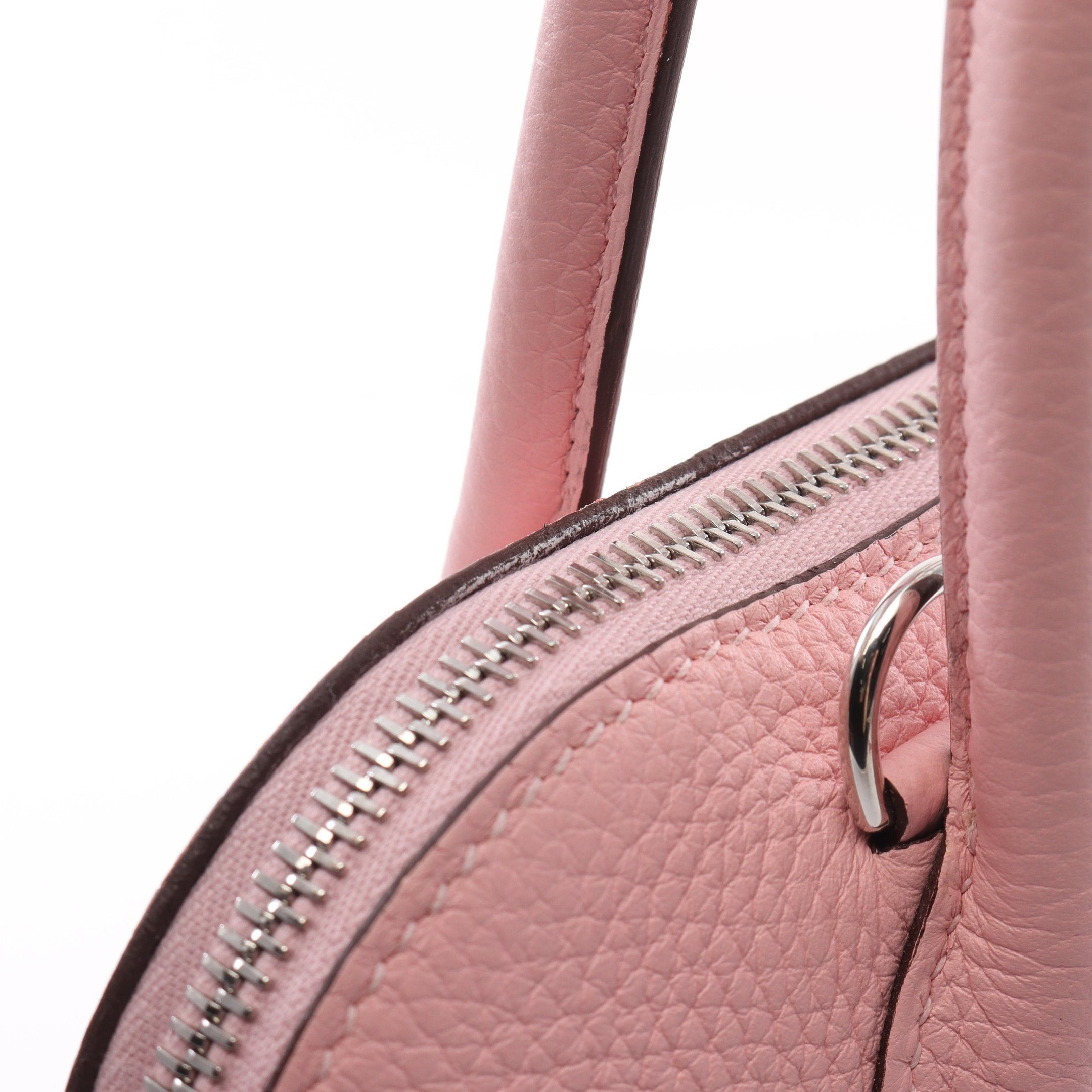 Hermes Hermes Bolide 31 Verso Rose Sakura Nata Handbag Clemence Leather Light Pink Silver Hardware U Stamp Size ONE SIZE - 8 Thumbnail