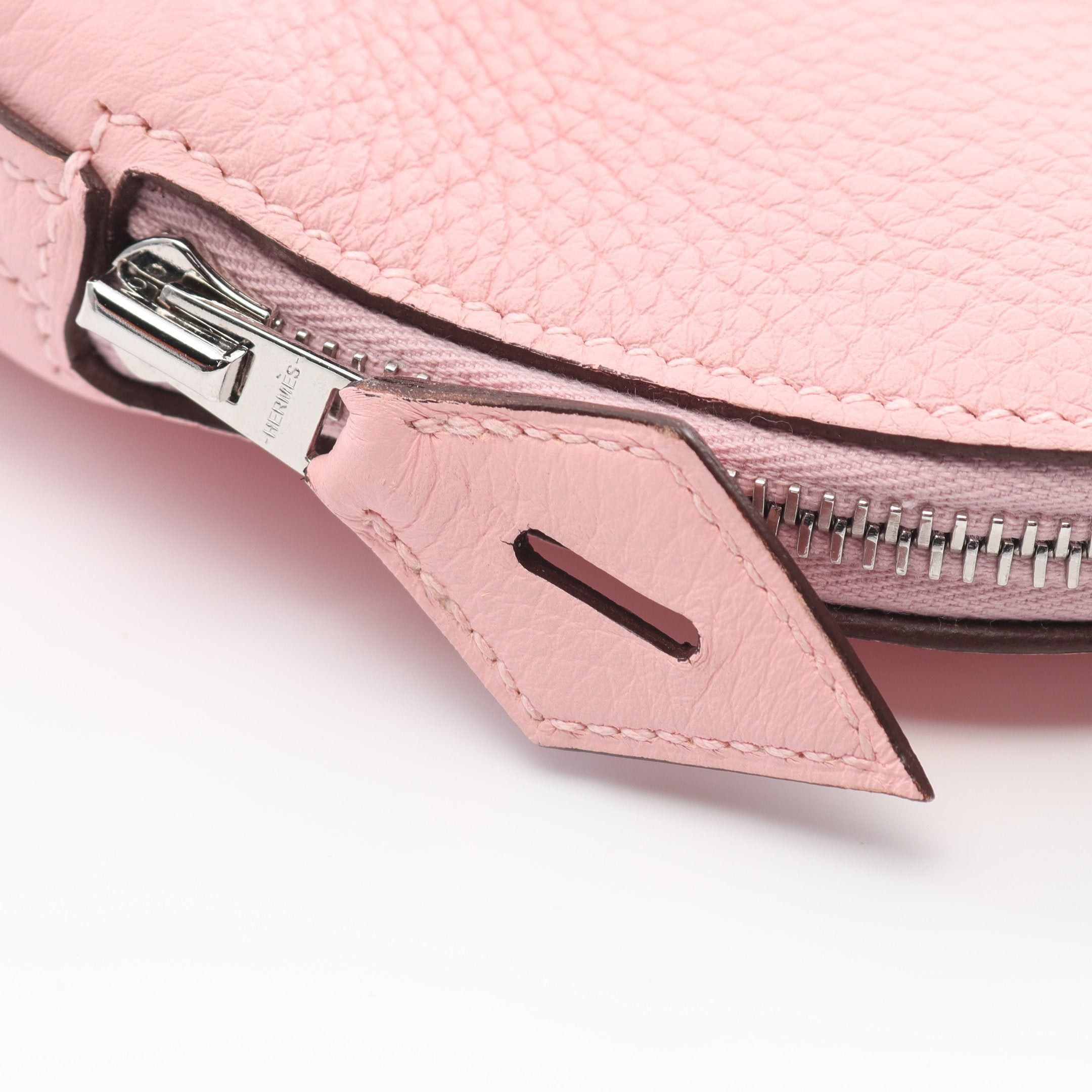 Hermes Hermes Bolide 31 Verso Rose Sakura Nata Handbag Clemence Leather Light Pink Silver Hardware U Stamp Size ONE SIZE - 12 Thumbnail
