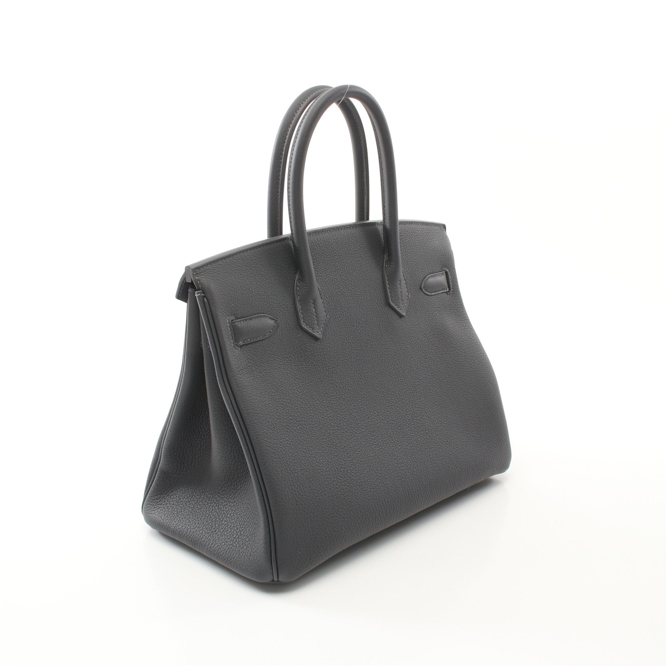 Hermes Hermes Birkin 30 Grimist Handbag Togo Gray Silver Hardware Double Engraved Size ONE SIZE - 2 Thumbnail