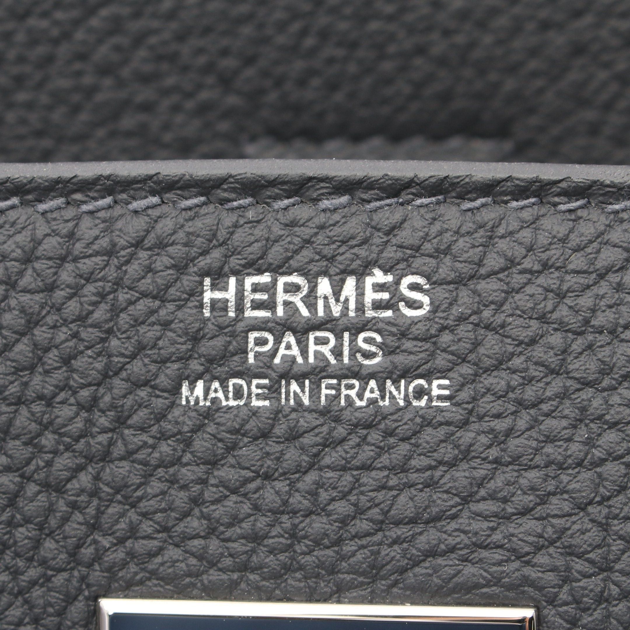 Hermes Hermes Birkin 30 Grimist Handbag Togo Gray Silver Hardware Double Engraved Size ONE SIZE - 4 Thumbnail