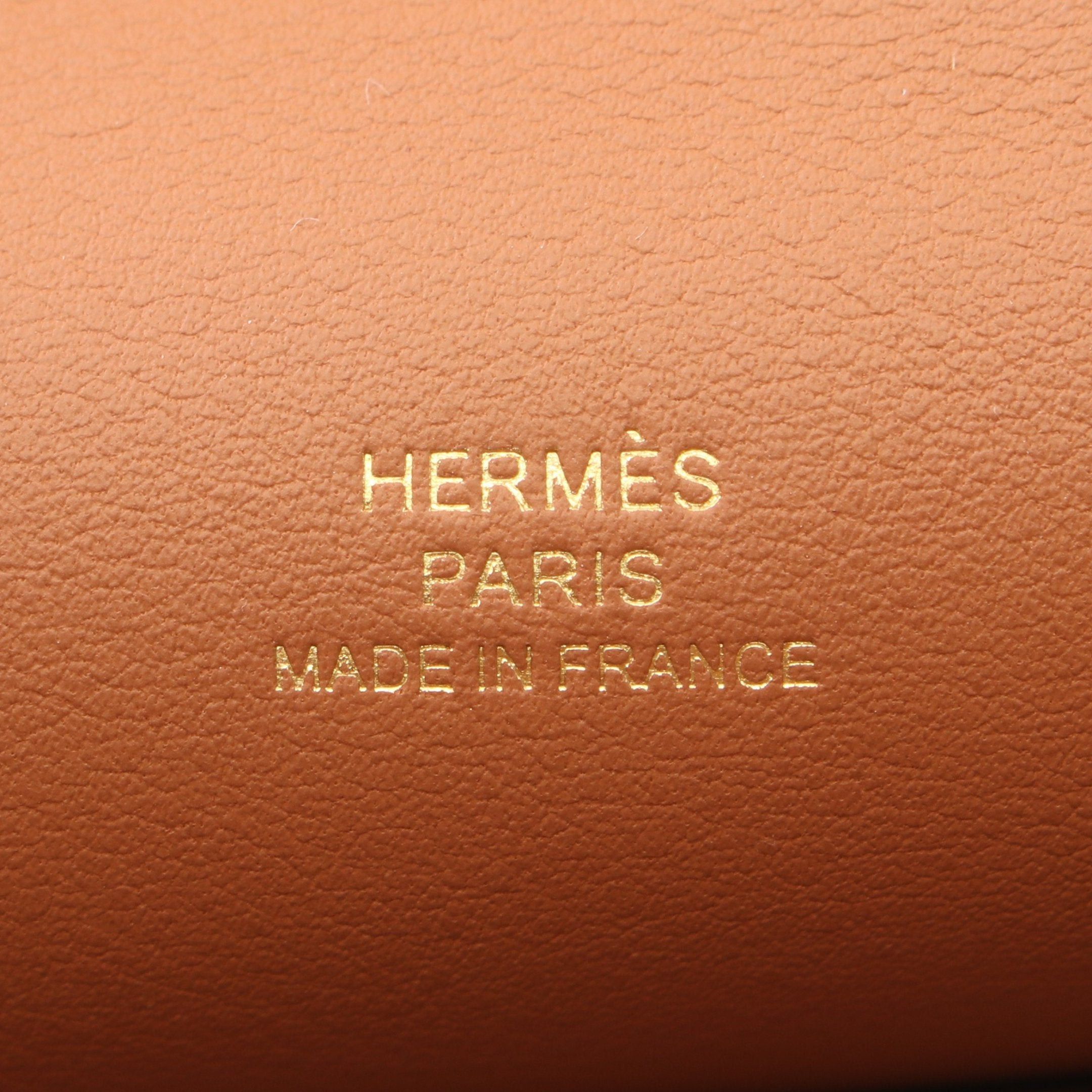 Hermes Hermes Pochette Kelly Mini Gold Handbag Veau Swift Brown Hardware Double Engraved Size ONE SIZE - 4 Thumbnail