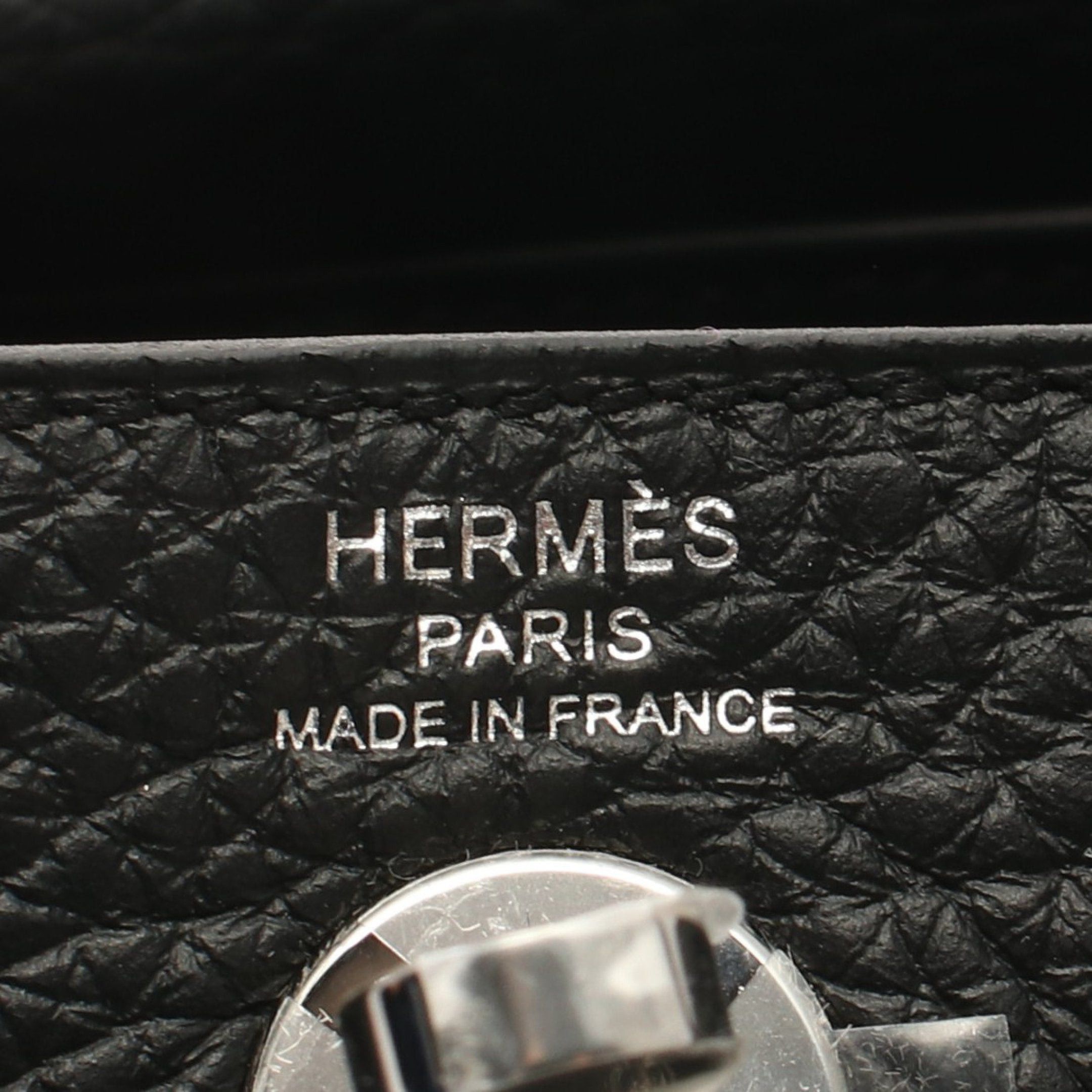 Hermes Hermes Lindy Mini Shoulder Bag Clemence Leather Black Silver Hardware Double Engraved Size ONE SIZE - 4 Thumbnail
