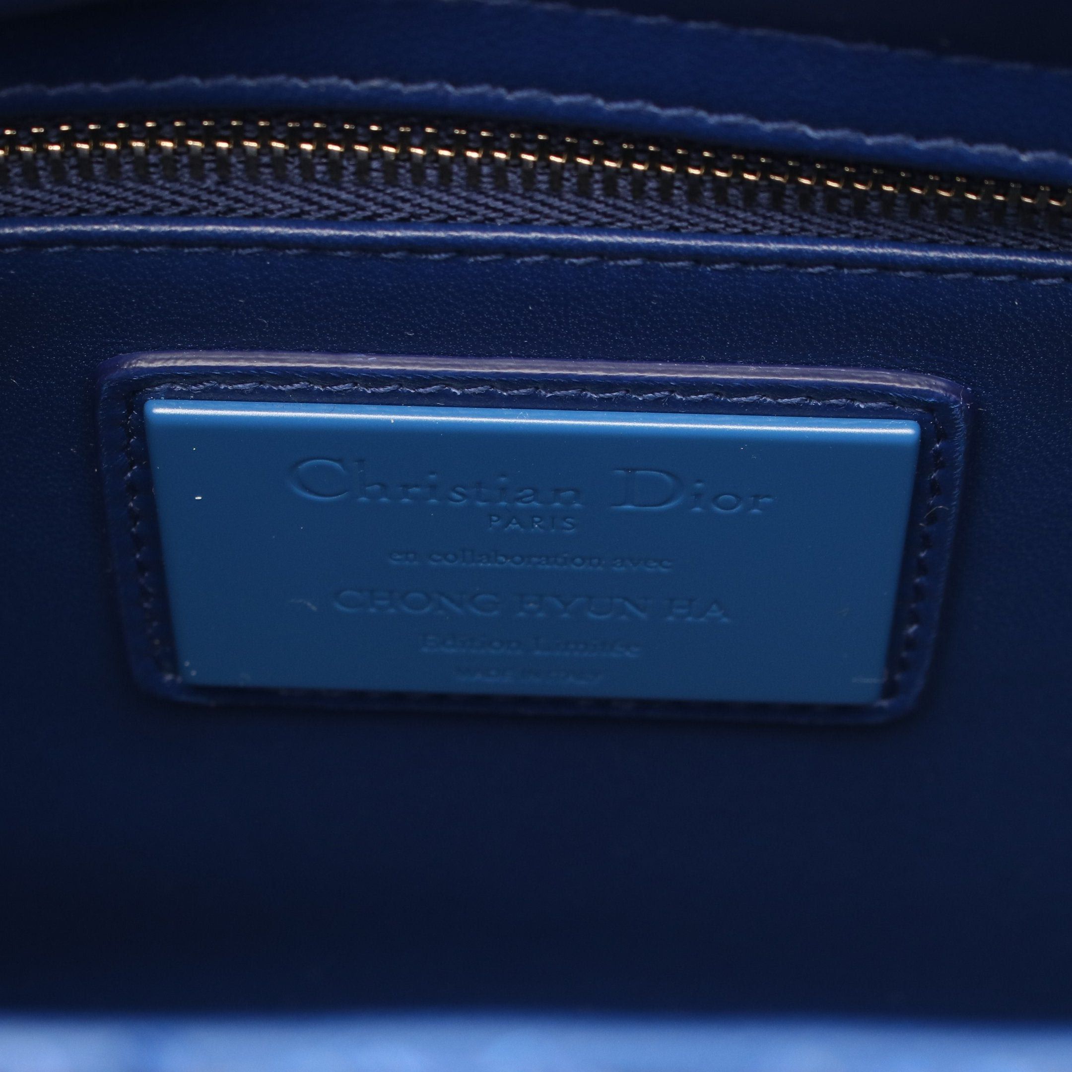 Dior Dior Lady Dior Handbag Tweed Dark Blue Size ONE SIZE - 4 Thumbnail