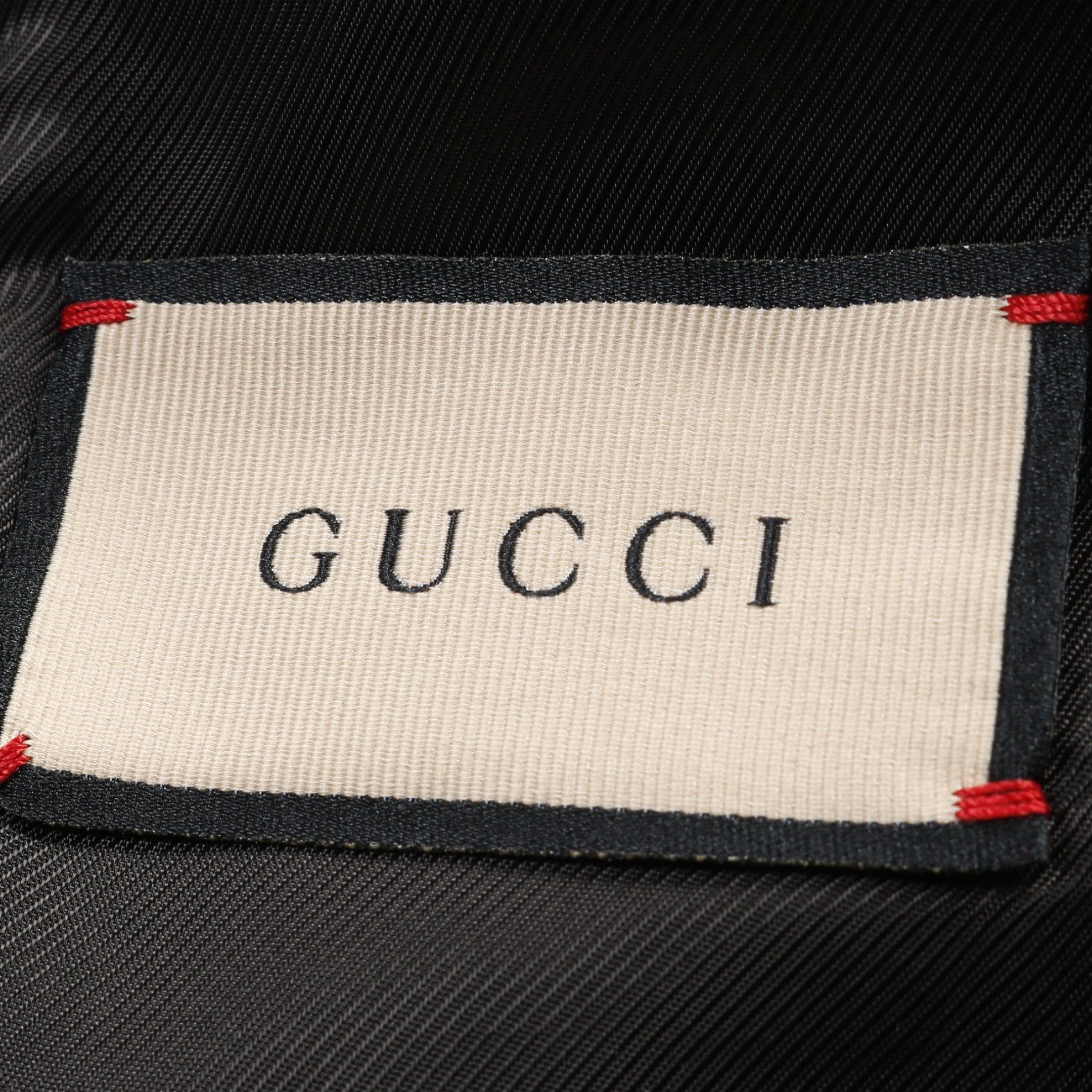 Gucci Gucci Sherry Line Tweed Jacket Cotton Rayon Gray Green Red Double Breasted Size ONE SIZE - 3 Thumbnail