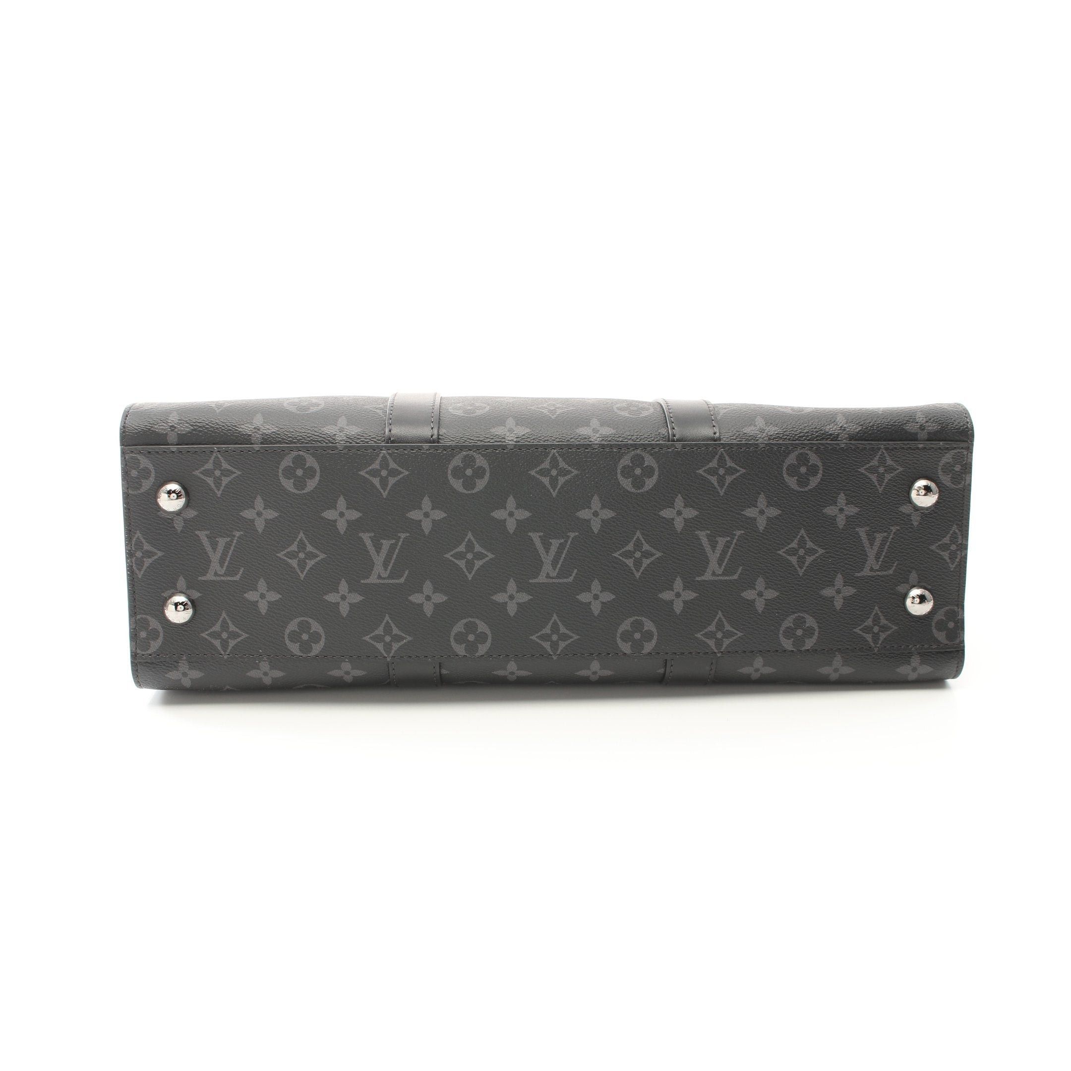 Louis Vuitton Louis Vuitton Sac Plat 24H Monogram Eclipse Shoulder Bag Tote Leather Black Size ONE SIZE - 14 Thumbnail