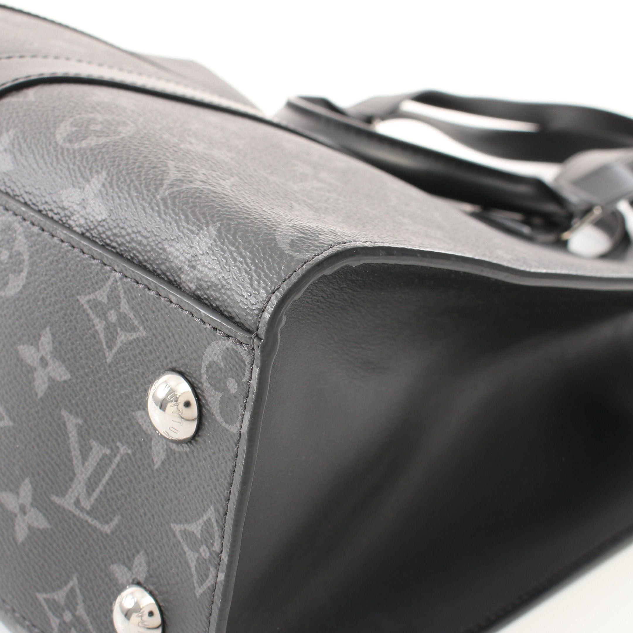 Louis Vuitton Louis Vuitton Sac Plat 24H Monogram Eclipse Shoulder Bag Tote Leather Black Size ONE SIZE - 11 Thumbnail