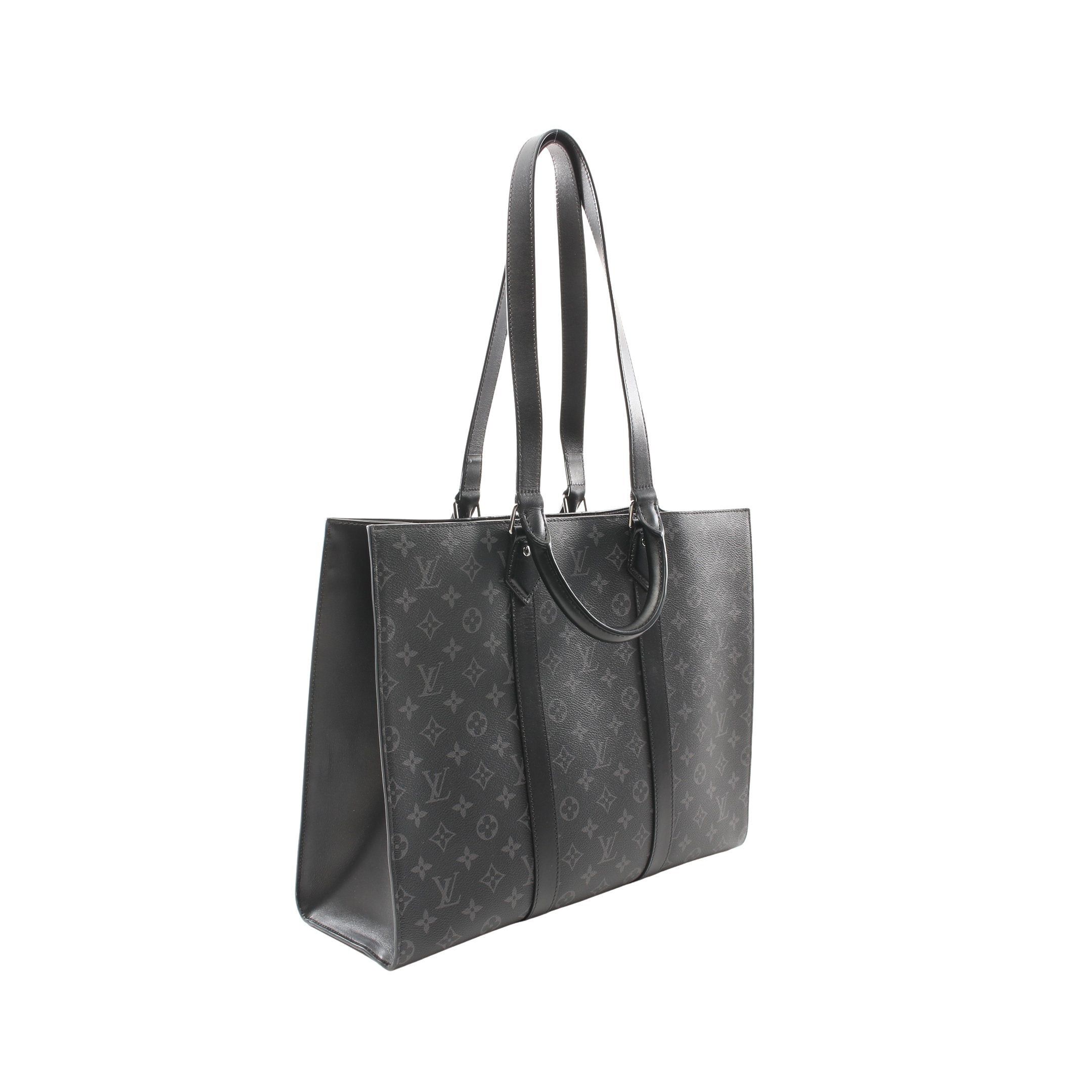 Louis Vuitton Louis Vuitton Sac Plat 24H Monogram Eclipse Shoulder Bag Tote Leather Black Size ONE SIZE - 2 Thumbnail