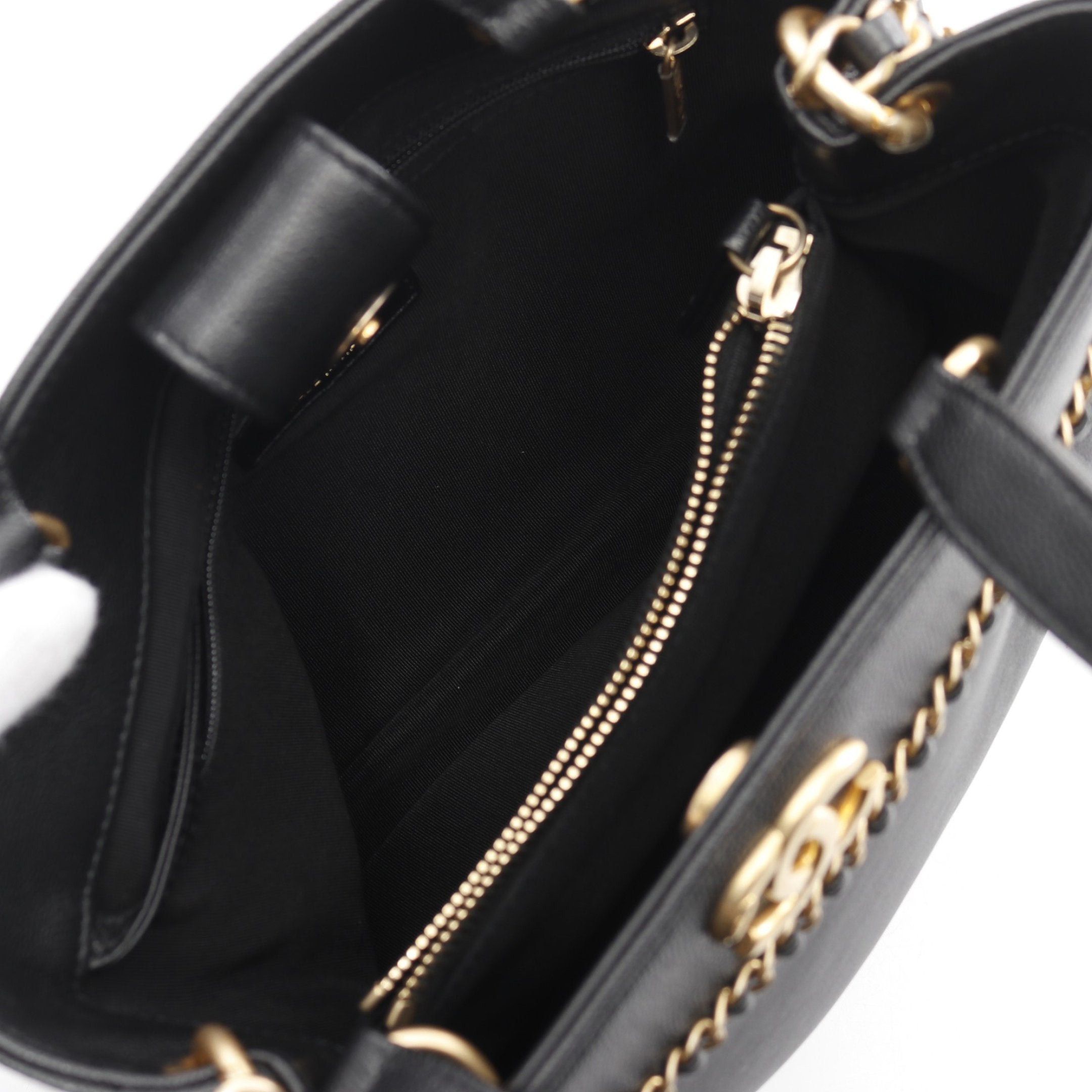 Chanel Chanel Coco Mark Matelasse Chain Shoulder Bag Leather Caviar Skin Black Gold Hardware Size ONE SIZE - 3 Thumbnail
