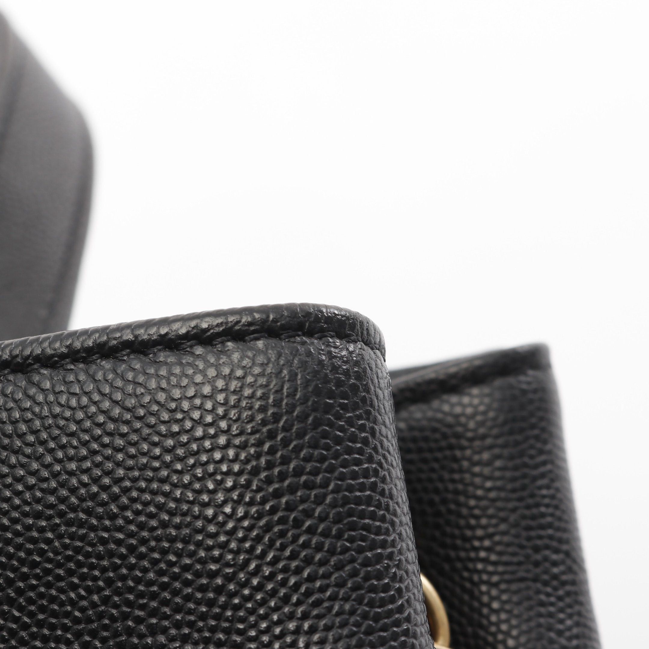 Chanel Chanel Coco Mark Matelasse Chain Shoulder Bag Leather Caviar Skin Black Gold Hardware Size ONE SIZE - 12 Thumbnail