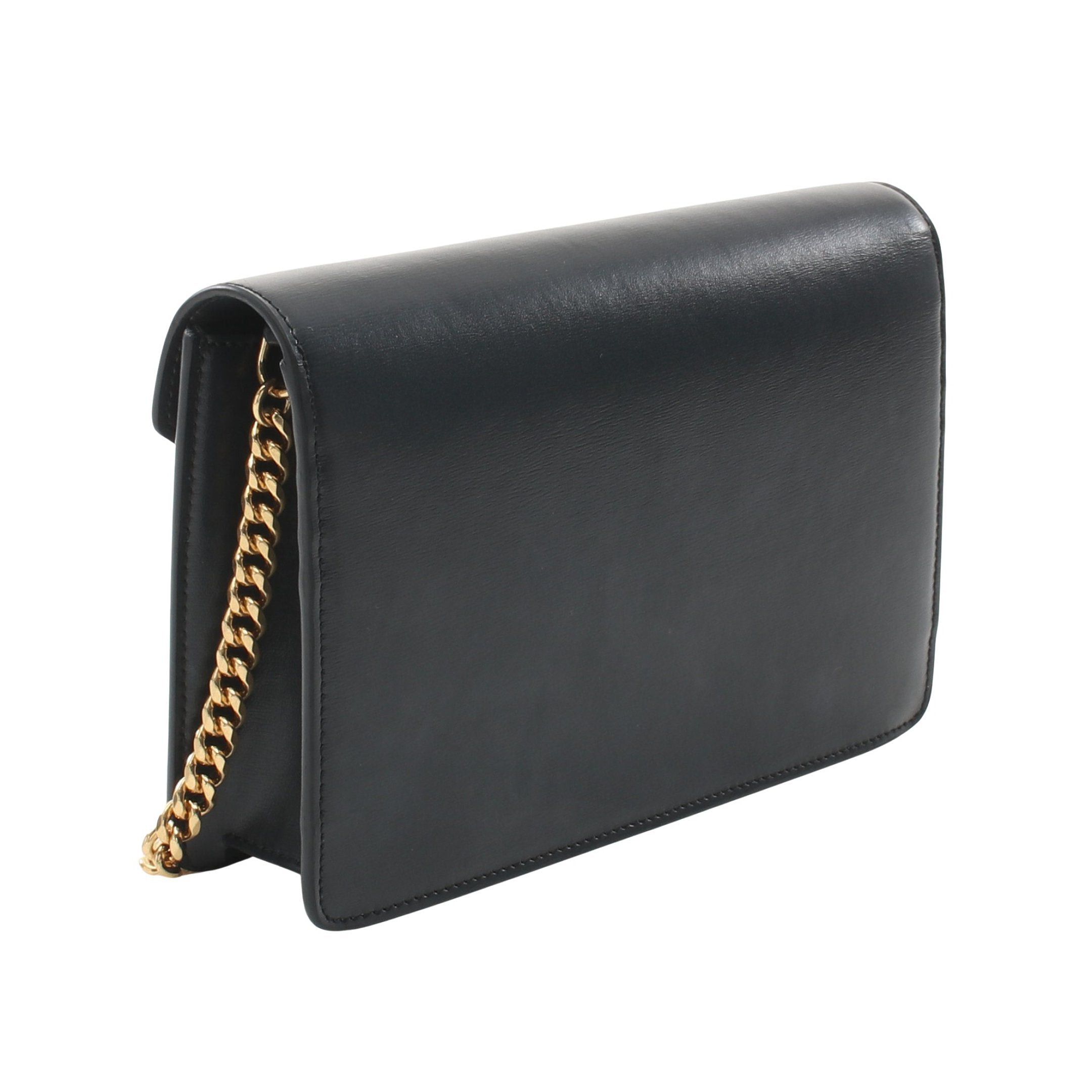 Celine Celine Triomphe Chain Wallet Leather Navy Size ONE SIZE - 2 Thumbnail