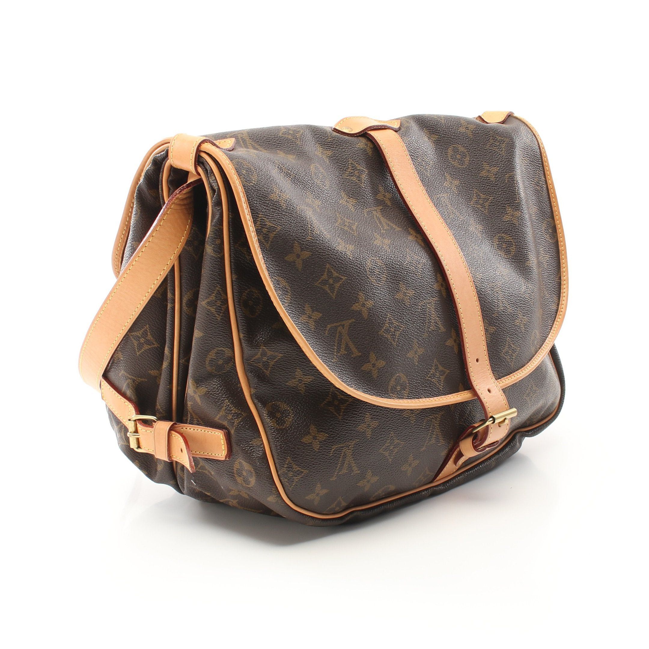 Louis Vuitton Louis Vuitton Saumur 35 Monogram Shoulder Bag Leather Brown Size ONE SIZE - 2 Thumbnail