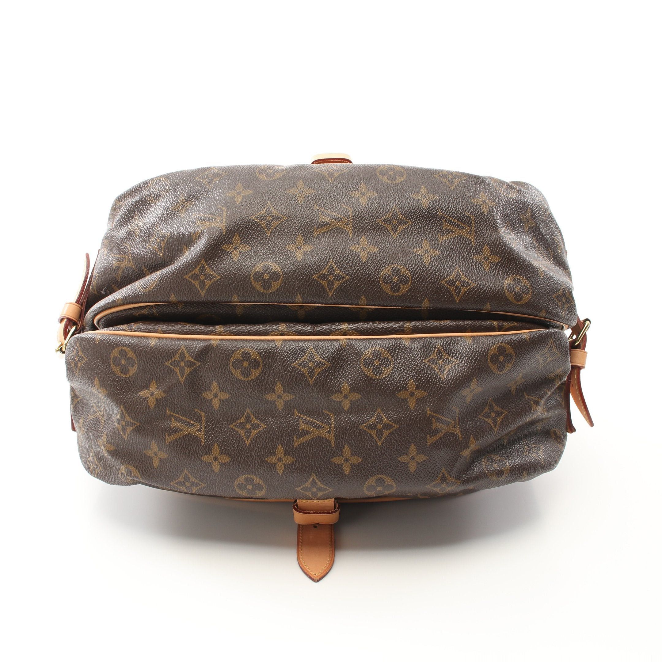 Louis Vuitton Louis Vuitton Saumur 35 Monogram Shoulder Bag Leather Brown Size ONE SIZE - 12 Thumbnail
