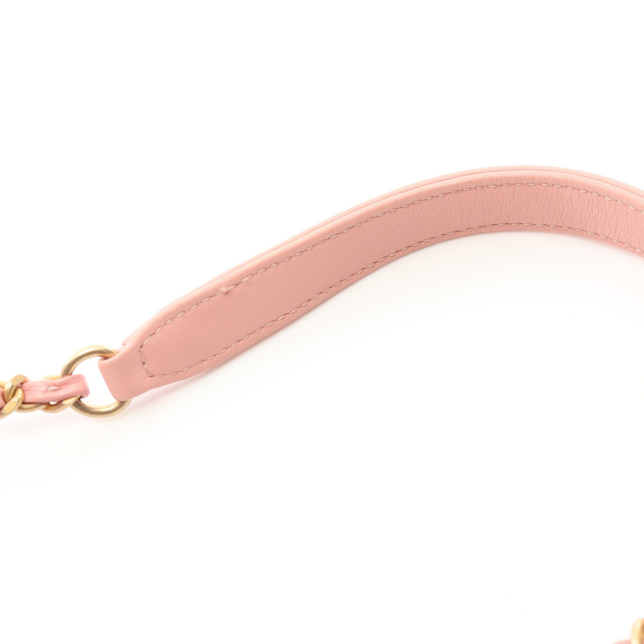 Chanel Chanel Cc Figley Small Vanity Bag Chain Shoulder Tweed Leather Pink Gold Hardware Size ONE SIZE - 8 Thumbnail