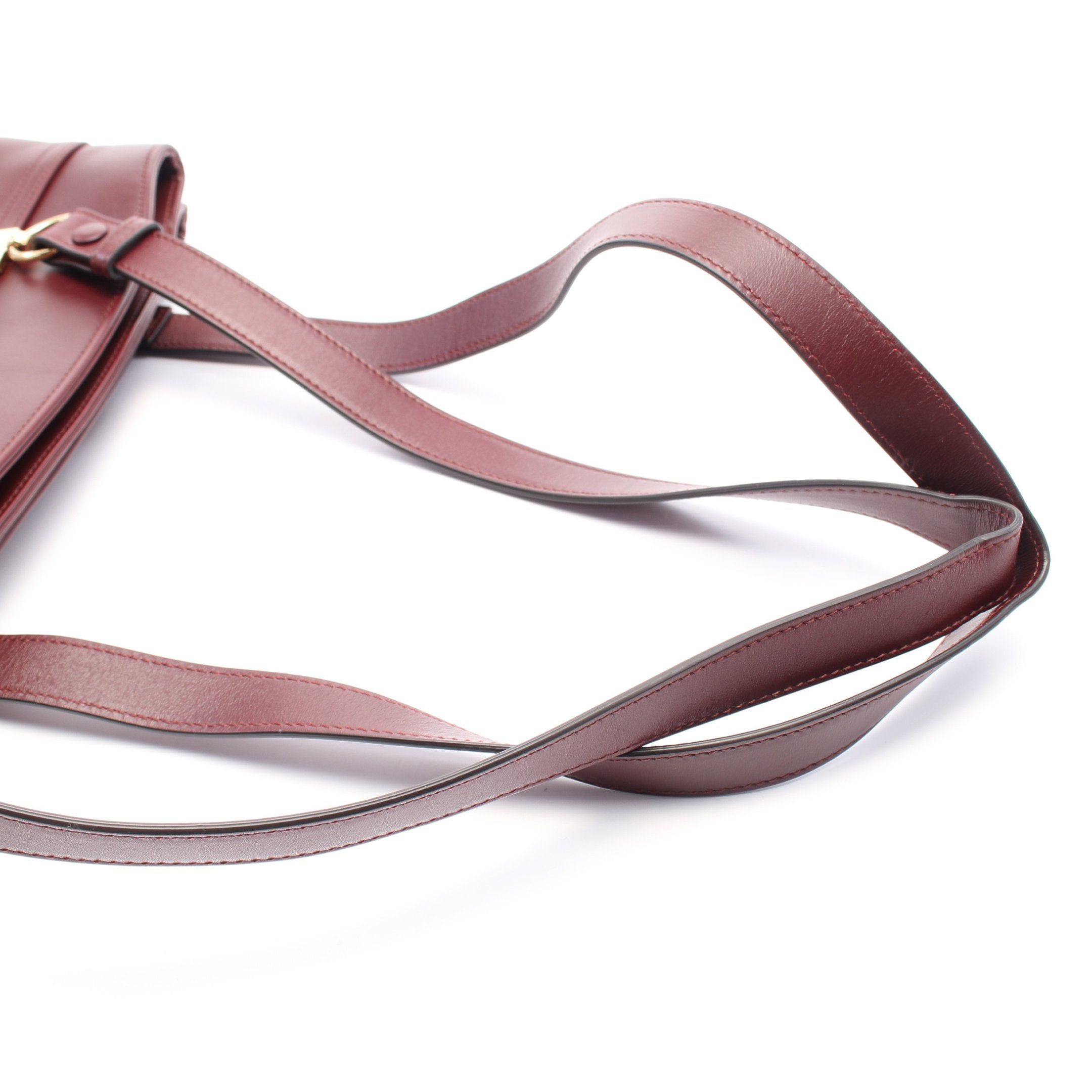 Gucci Gucci Ally Gg Marmont Handbag Leather Bordeaux Size ONE SIZE - 7 Thumbnail