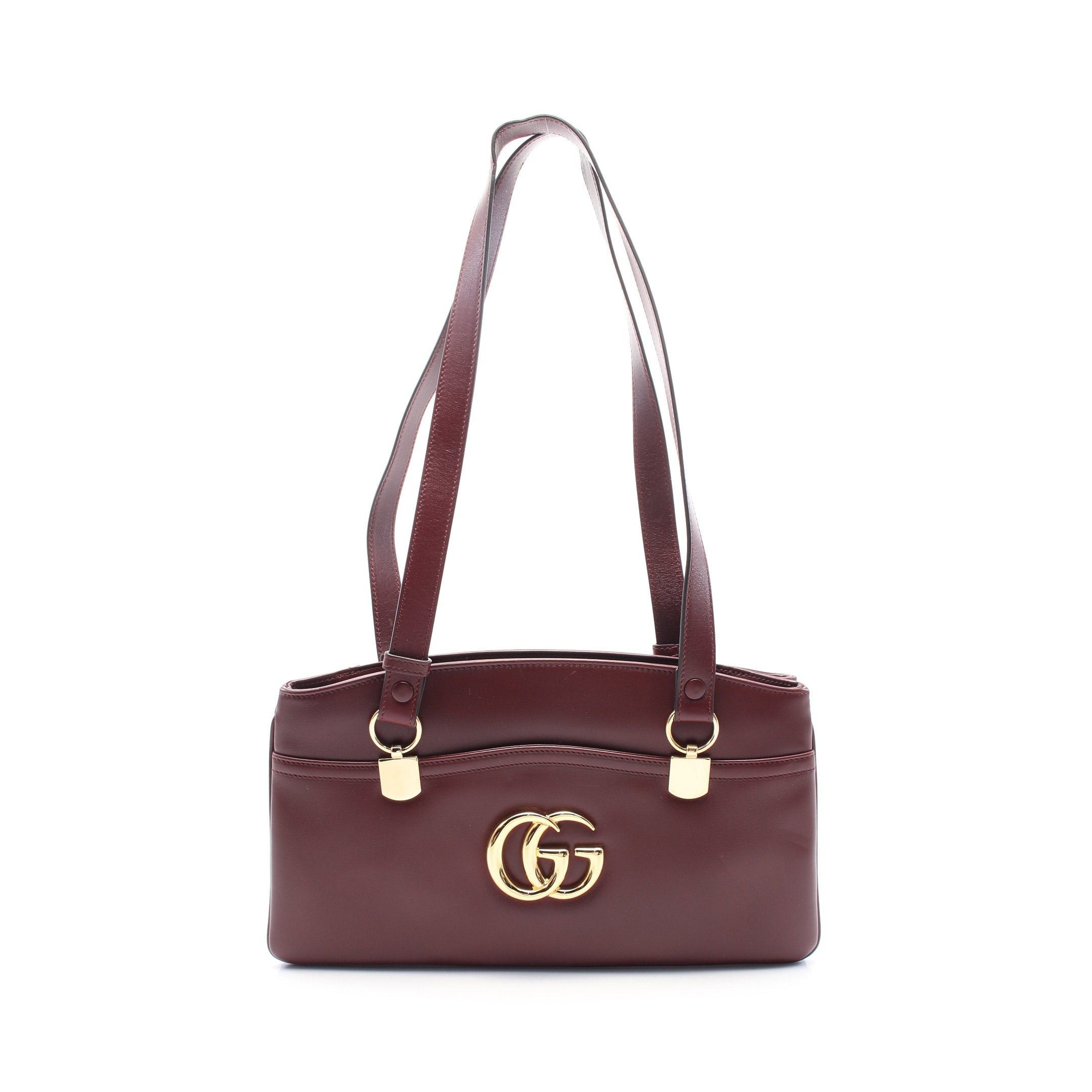 Gucci Gucci Ally Gg Marmont Handbag Leather Bordeaux Size ONE SIZE - 5 Thumbnail