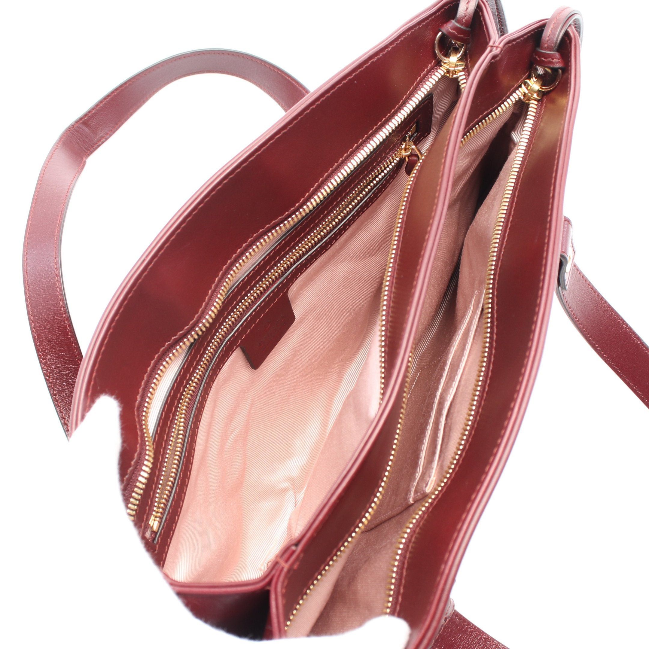 Gucci Gucci Ally Gg Marmont Handbag Leather Bordeaux Size ONE SIZE - 3 Thumbnail