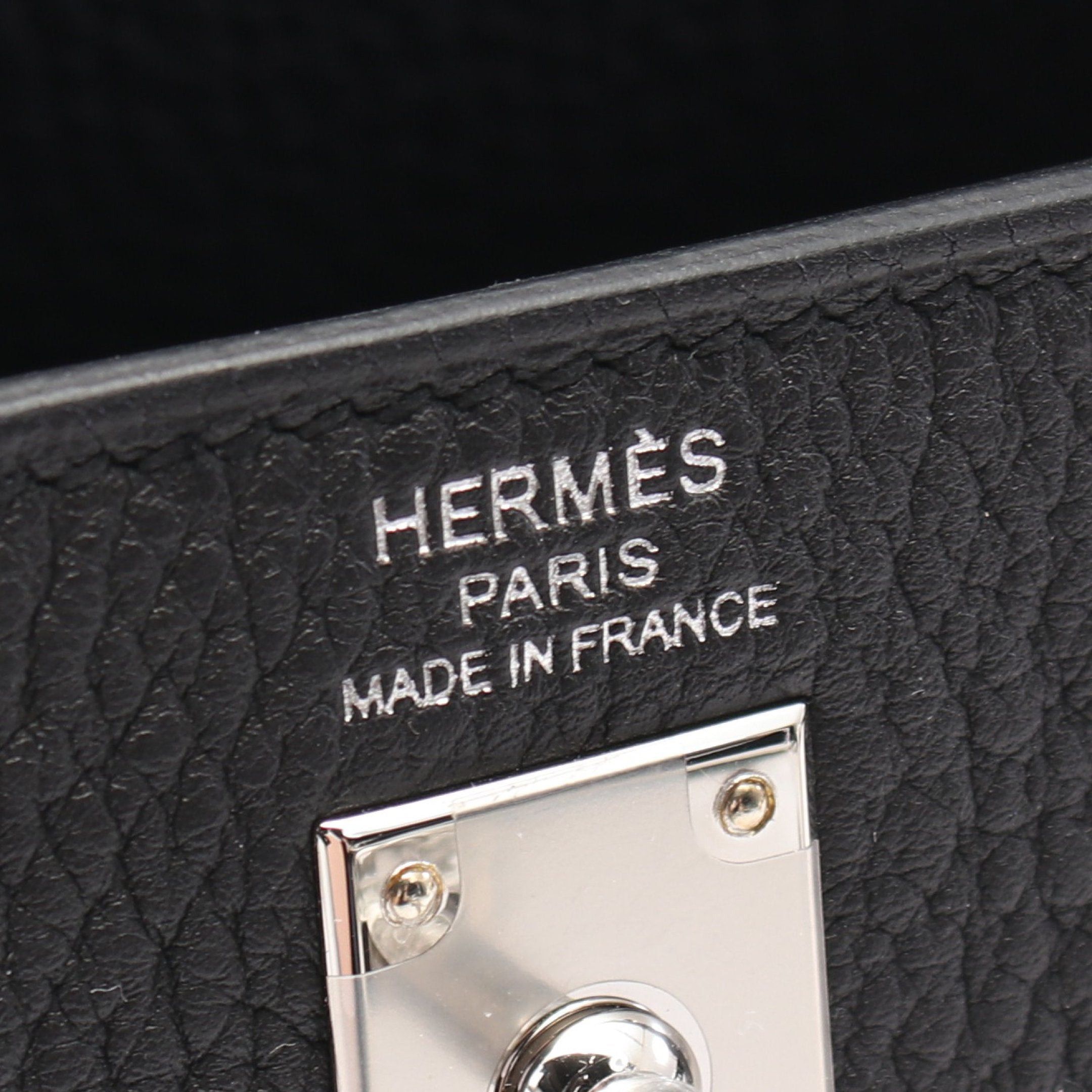 Hermes Hermes Kelly 25 Handbag Togo Black Silver Hardware Inner Stitch Double Engraved Size ONE SIZE - 4 Thumbnail