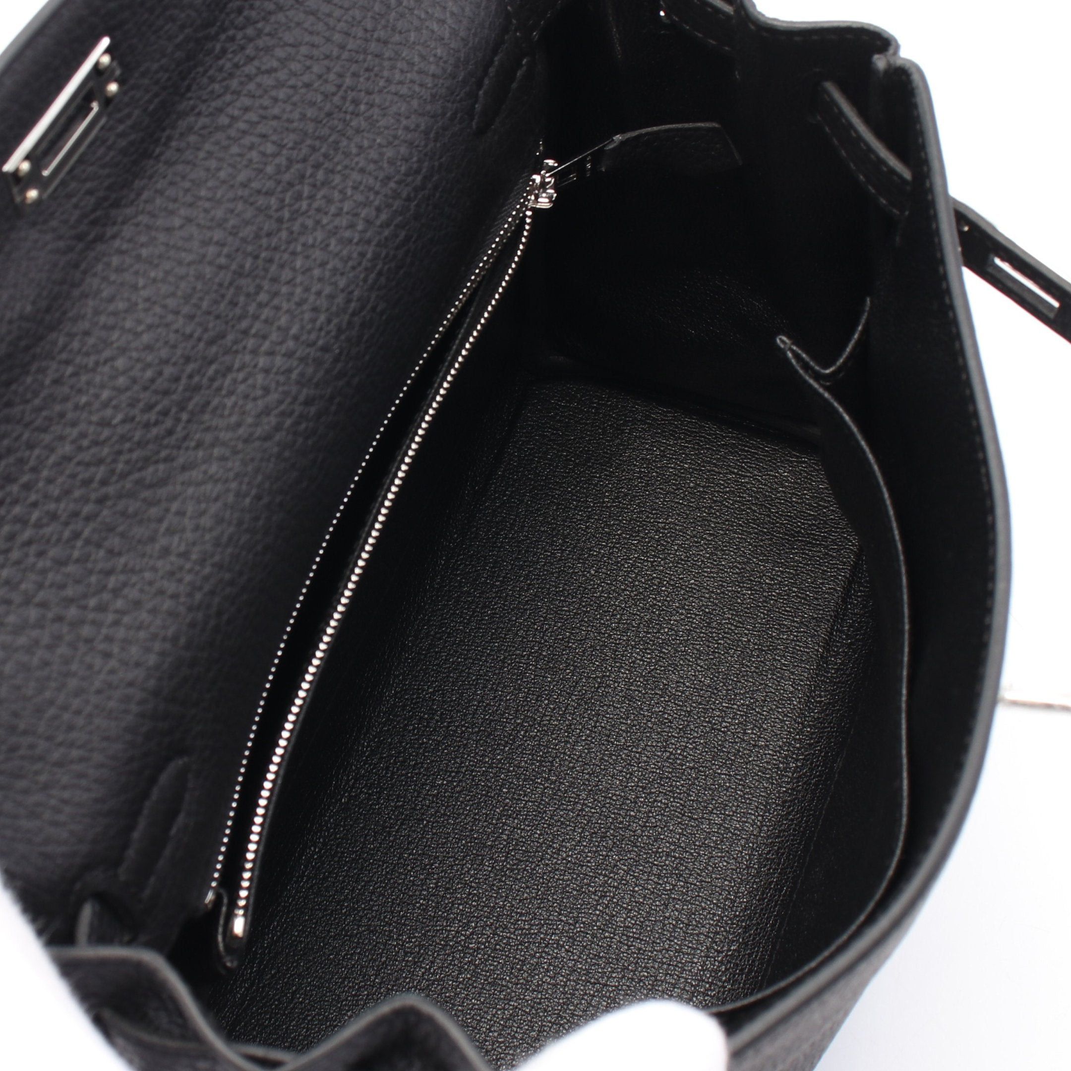 Hermes Hermes Kelly 25 Handbag Togo Black Silver Hardware Inner Stitch Double Engraved Size ONE SIZE - 3 Thumbnail