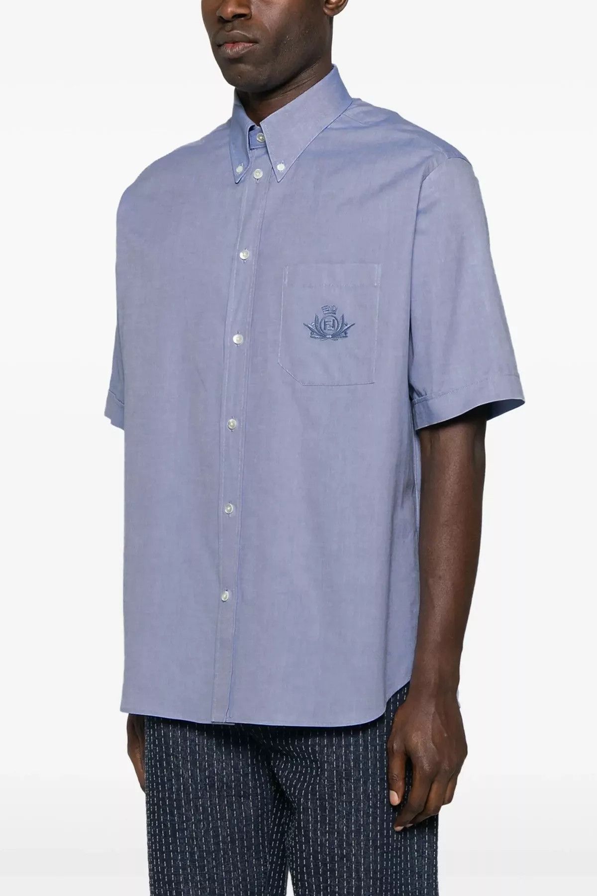 Fendi 'Fendi Crest' shirt Size US L / EU 52-54 / 3 - 2 Thumbnail