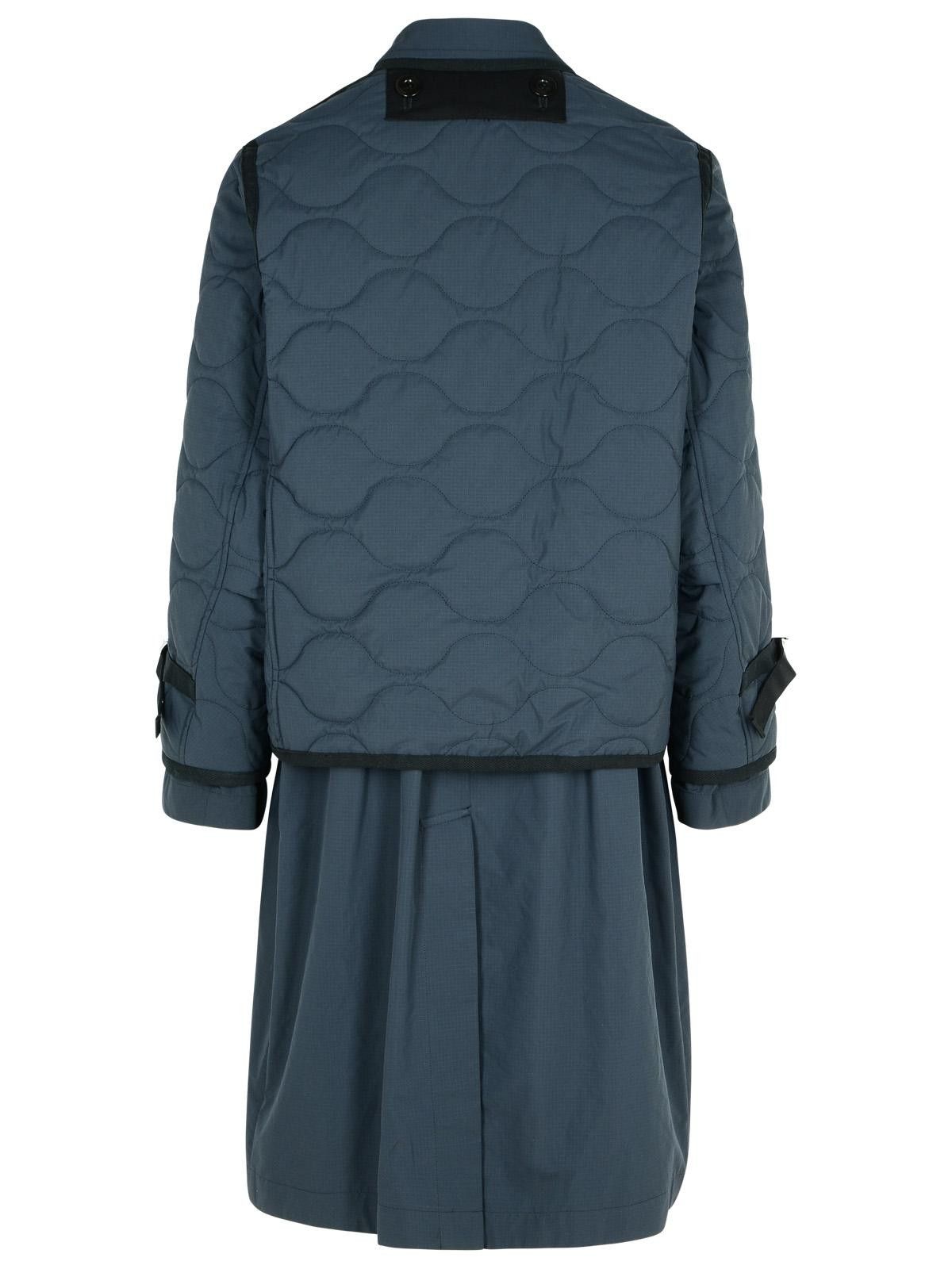 Sacai SACAI 'Quilted' Navy Polyester Parka Size US L / EU 52-54 / 3 - 3 Thumbnail