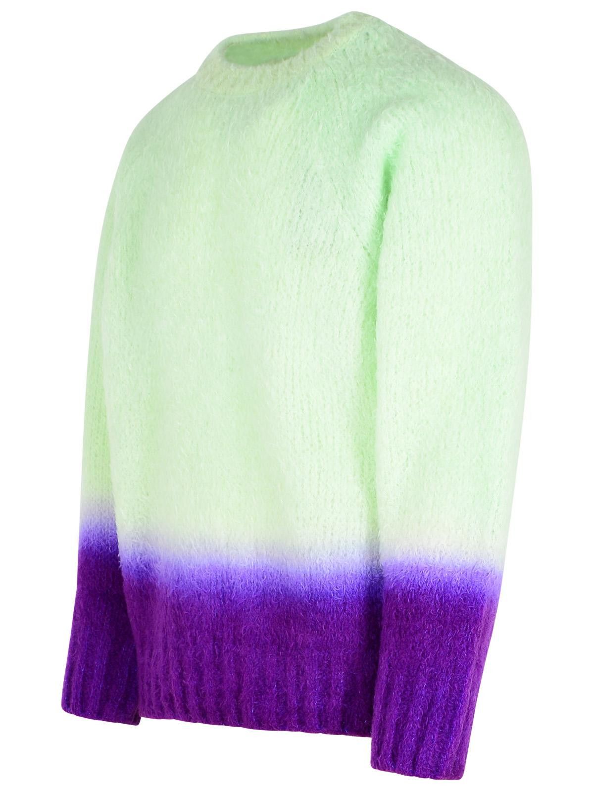 Sacai SACAI 'Gradation' Green Alpaca Blend Sweater Size US M / EU 48-50 / 2 - 2 Thumbnail