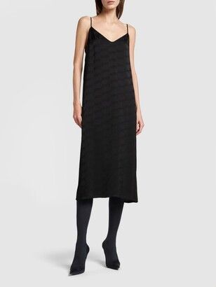 Balenciaga Bb Monogram Pyjama Dress in Black Size XXS / US 00 / IT 34 - 3 Thumbnail